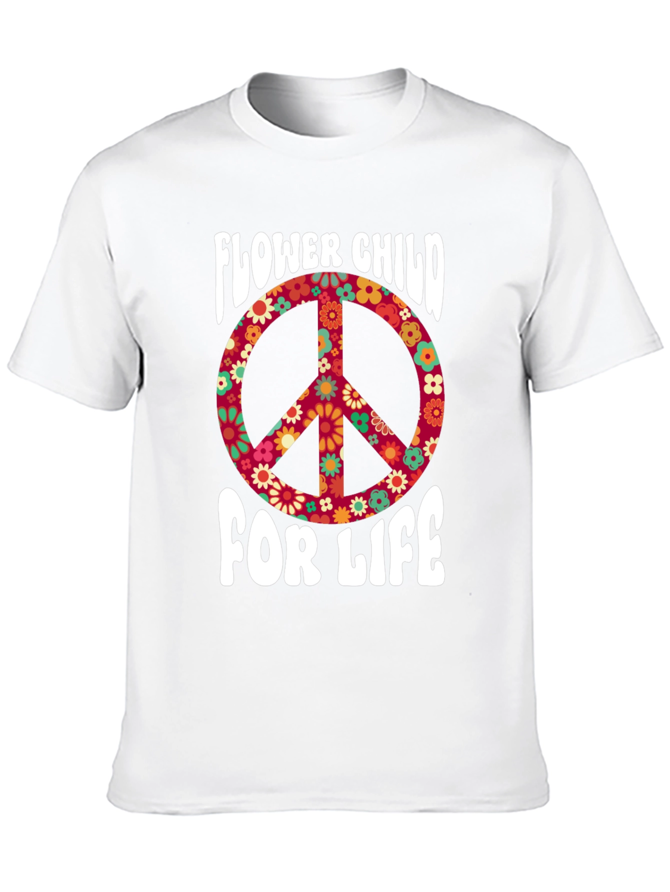 Flower Child For Life Graphic T-Shirt