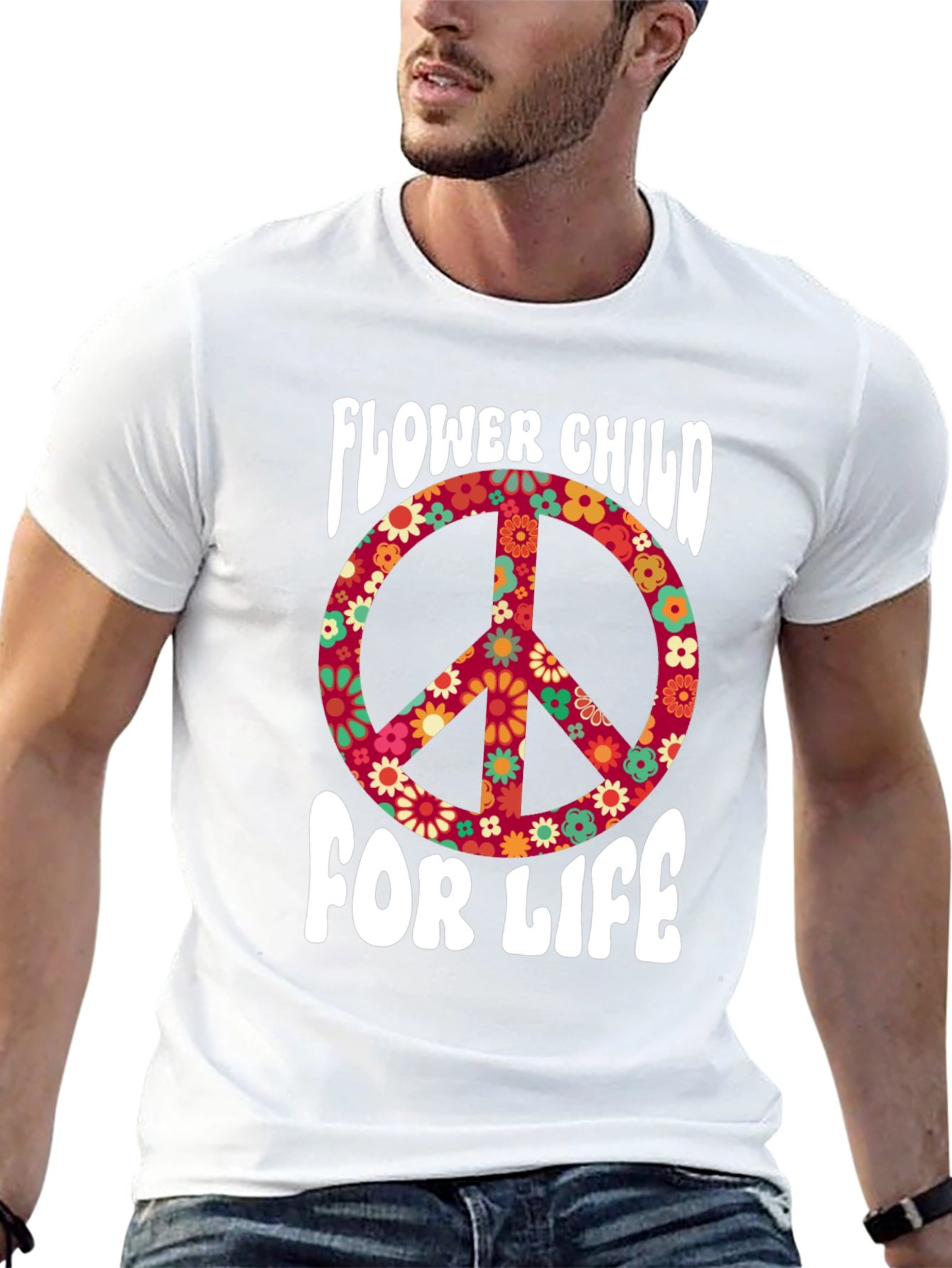Flower Child For Life Graphic T-Shirt