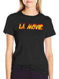 LA Movie Graphic Tee - Flaming Text Design