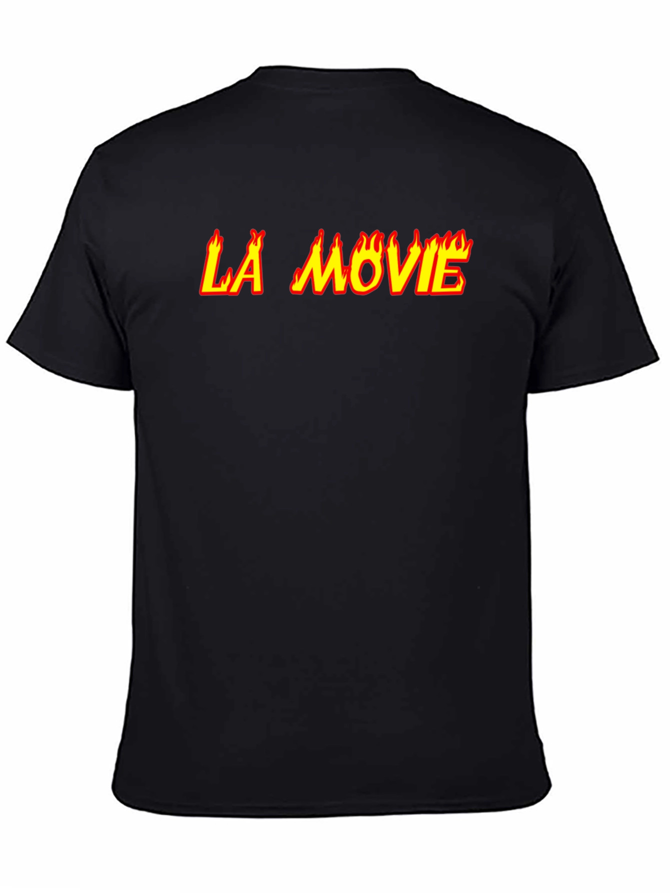 LA Movie Graphic Tee - Flaming Text Design