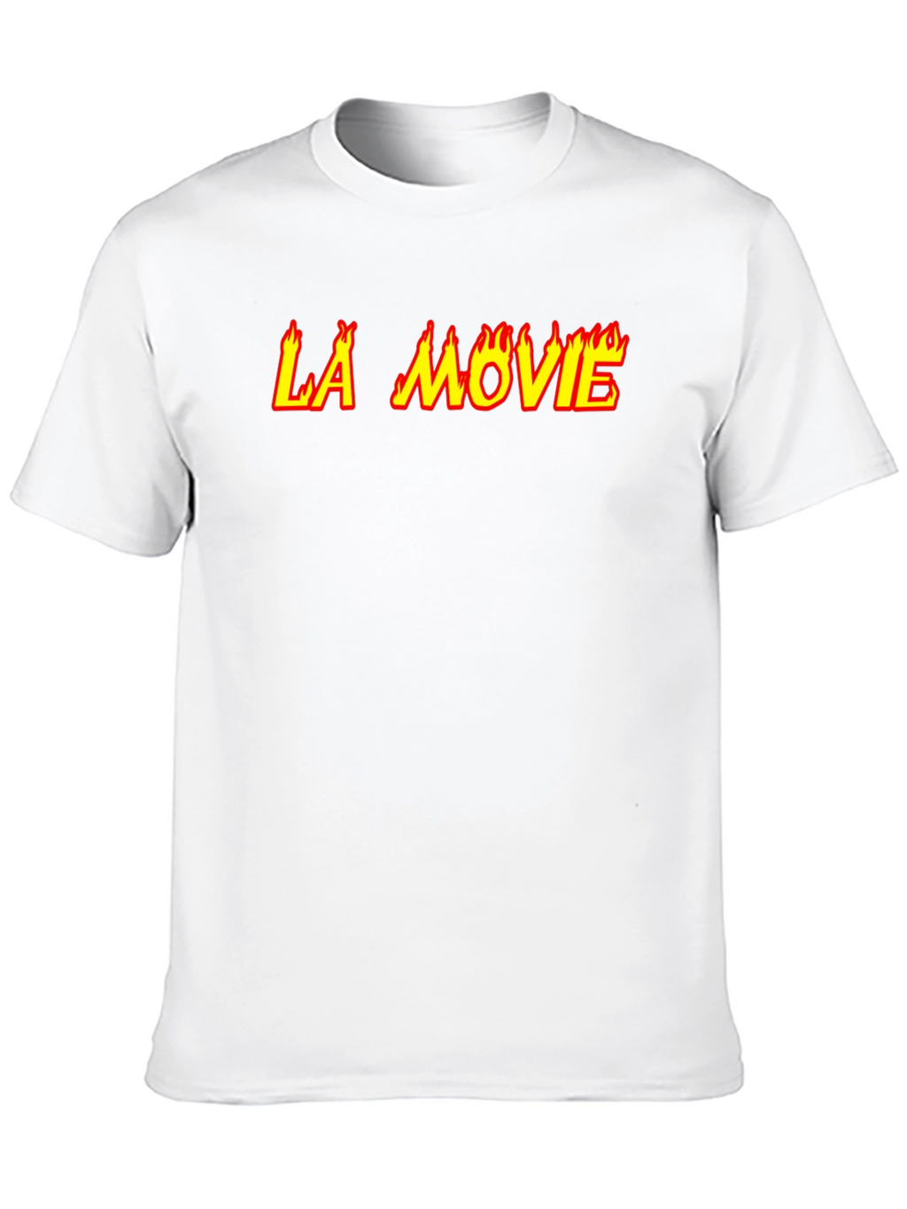 LA Movie Graphic Tee - Flaming Text Design
