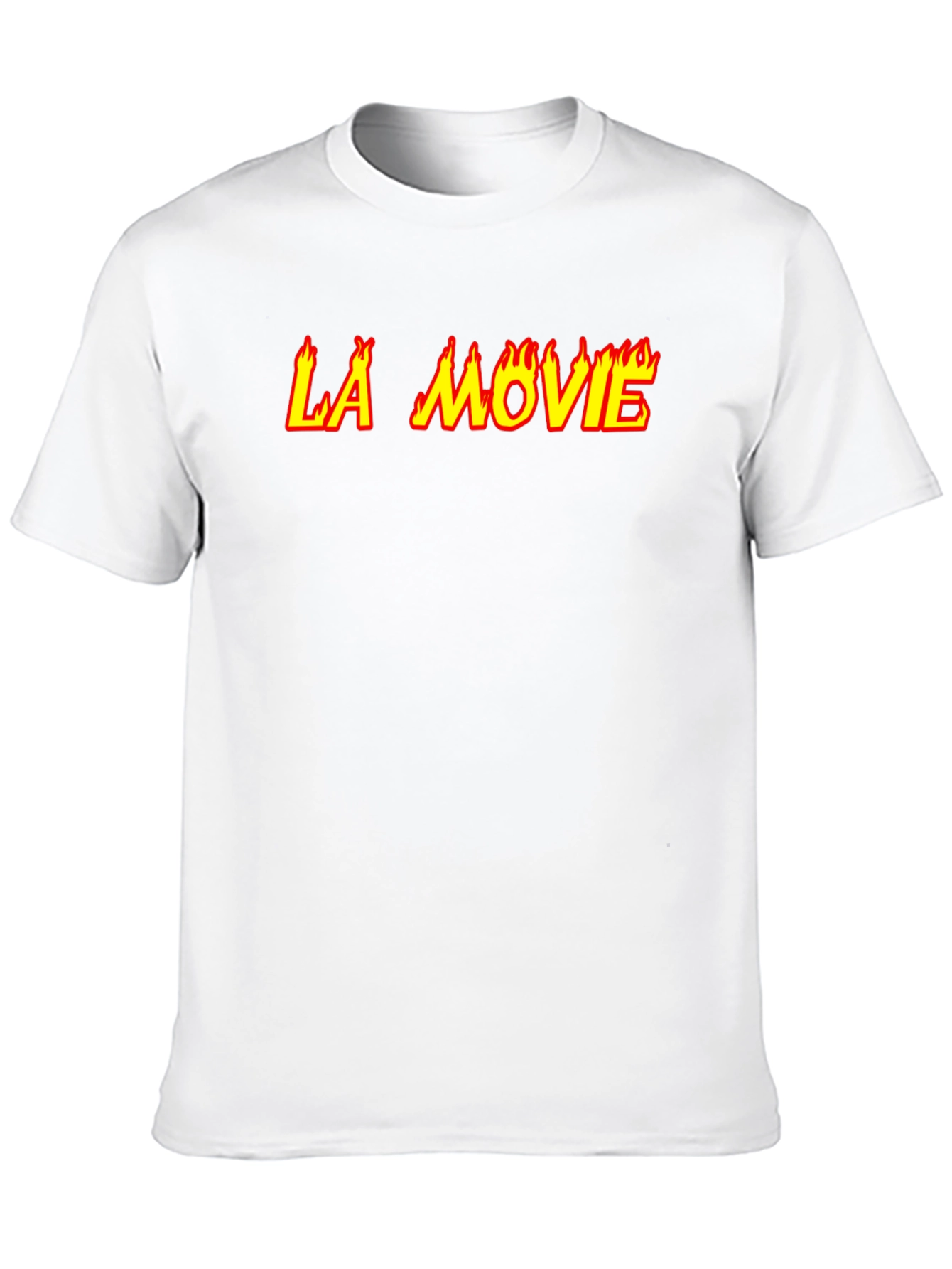 LA Movie Graphic Tee - Flaming Text Design