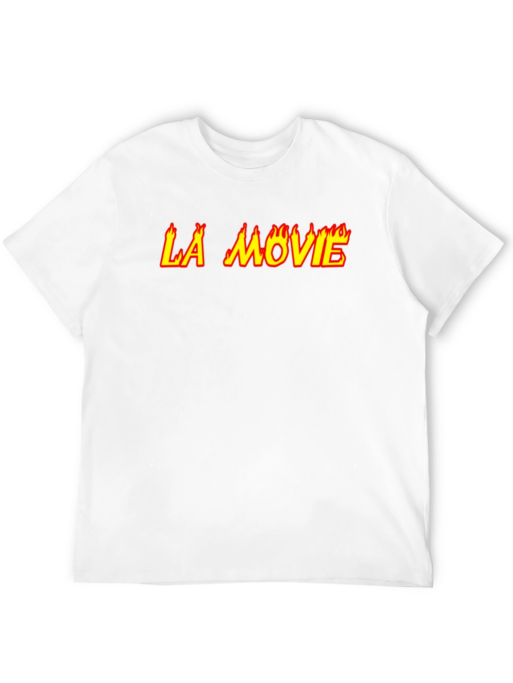 LA Movie Graphic Tee - Flaming Text Design