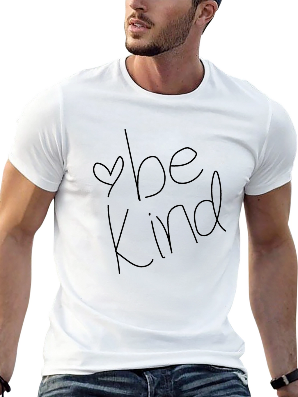 Be Kind Graphic T-Shirt - Black Crew Neck Tee