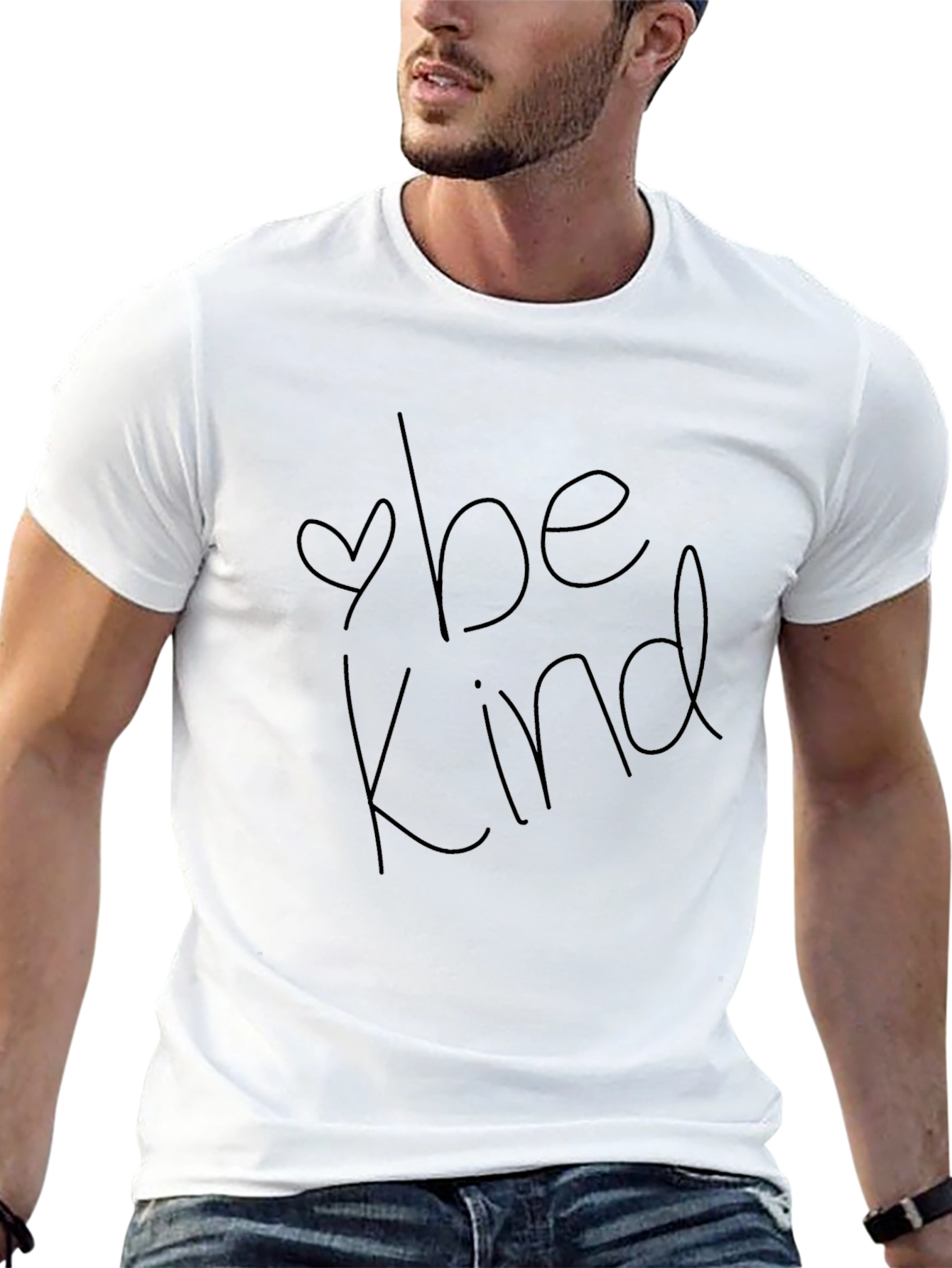 Be Kind Graphic T-Shirt - Black Crew Neck Tee