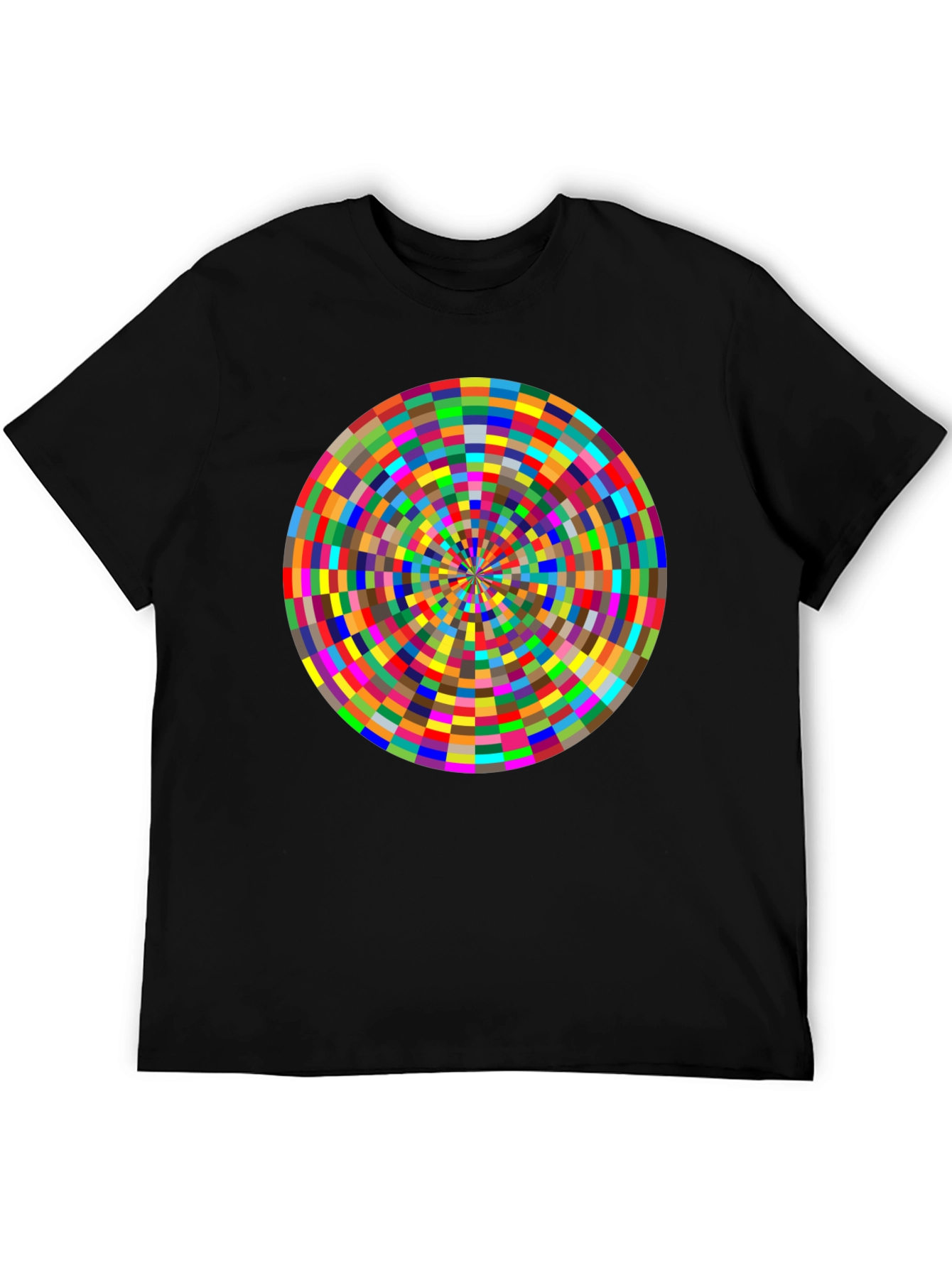 Geometric Kaleidoscope Graphic Tee - Modern Art Style