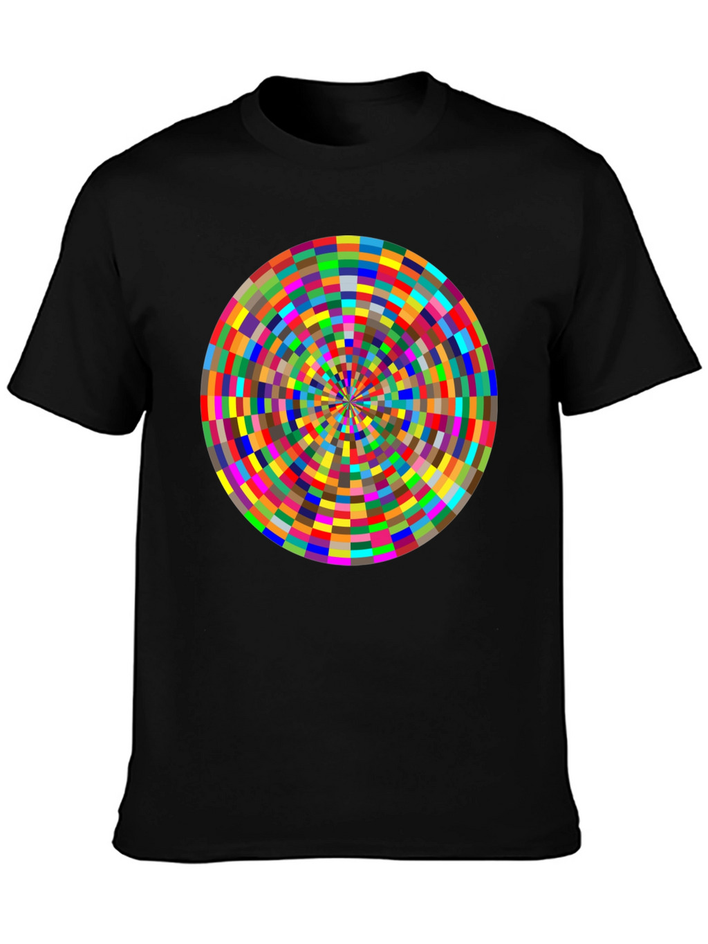 Geometric Kaleidoscope Graphic Tee - Modern Art Style