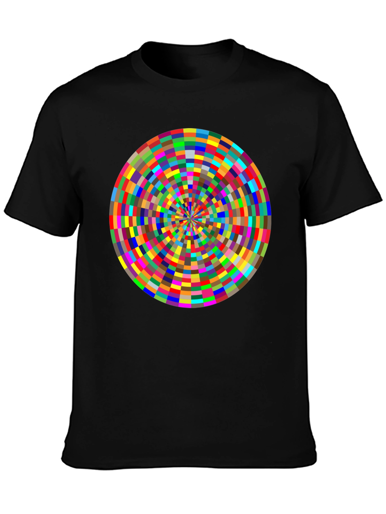Geometric Kaleidoscope Graphic Tee - Modern Art Style