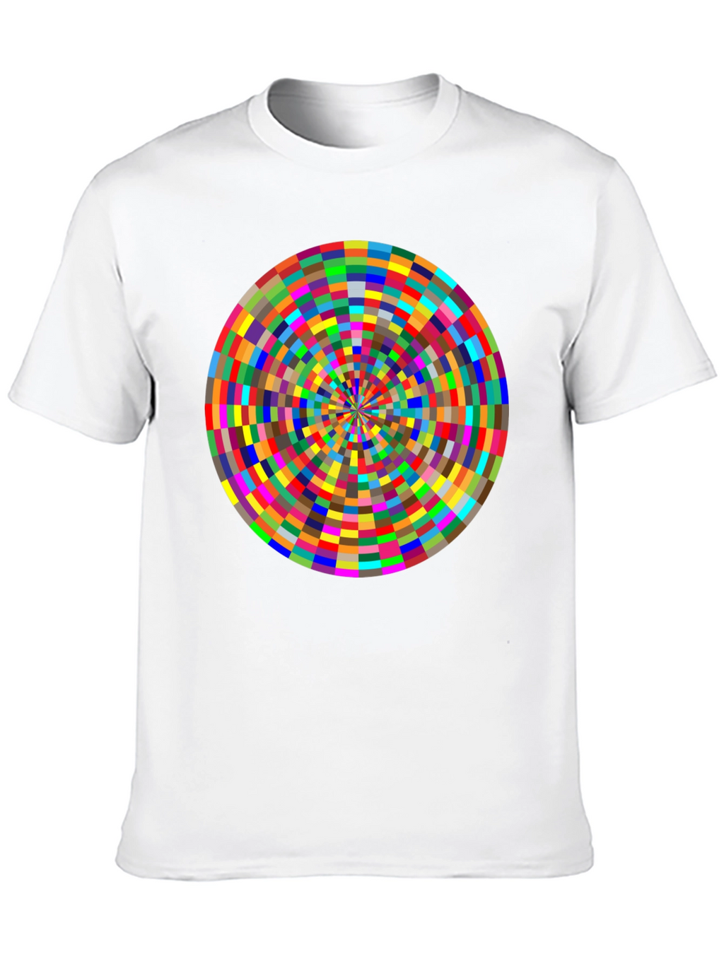 Geometric Kaleidoscope Graphic Tee - Modern Art Style