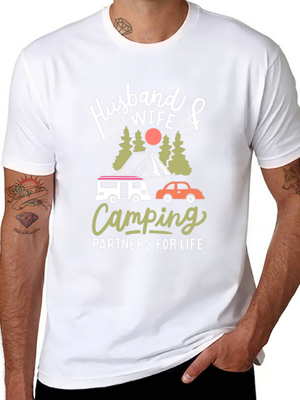 Husband Wife Camping Partners T-Shirt