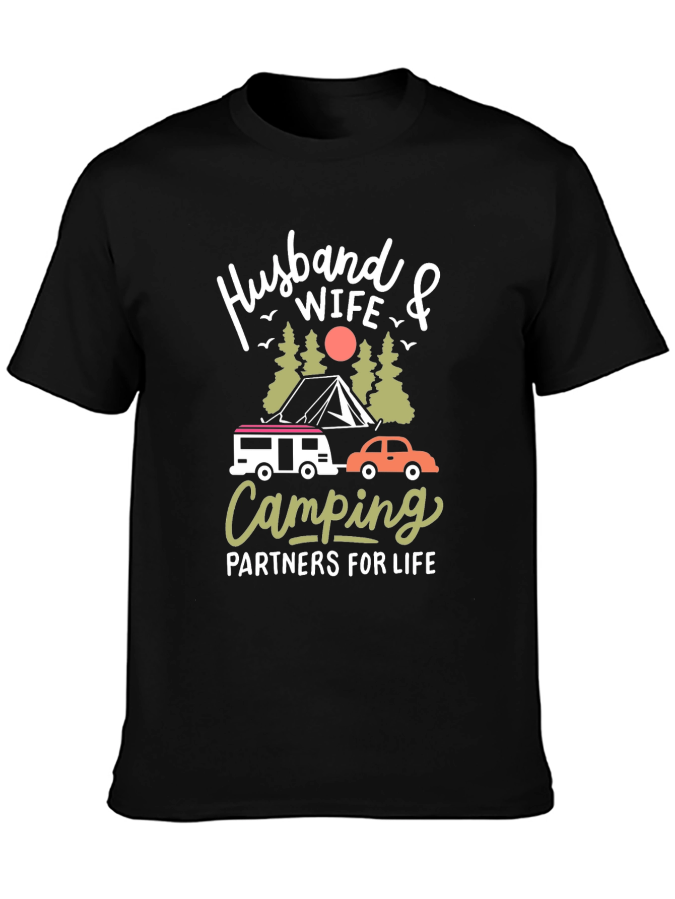 Husband Wife Camping Partners T-Shirt