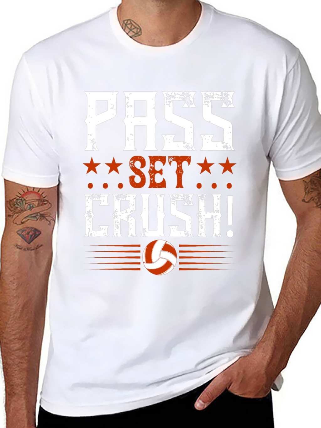 Volleyball Pass Set Crush Graphic T-Shirt
