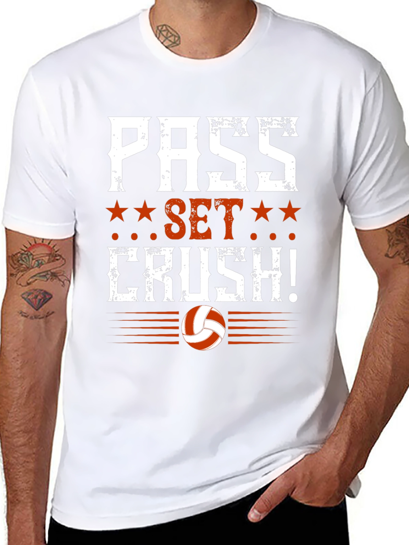 Volleyball Pass Set Crush Graphic T-Shirt