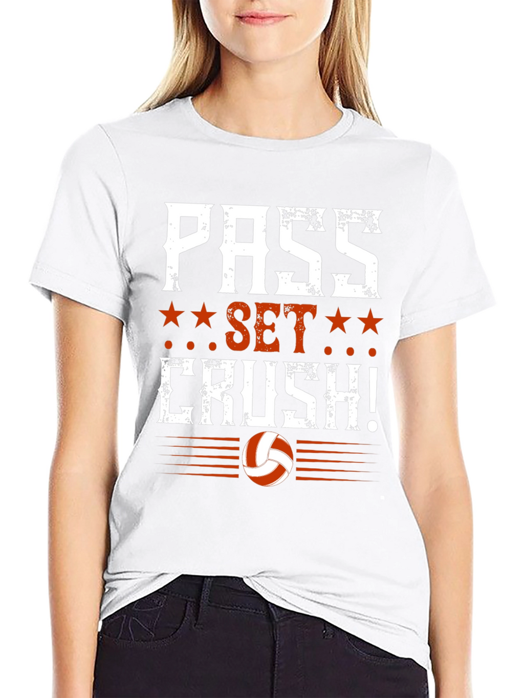Volleyball Pass Set Crush Graphic T-Shirt