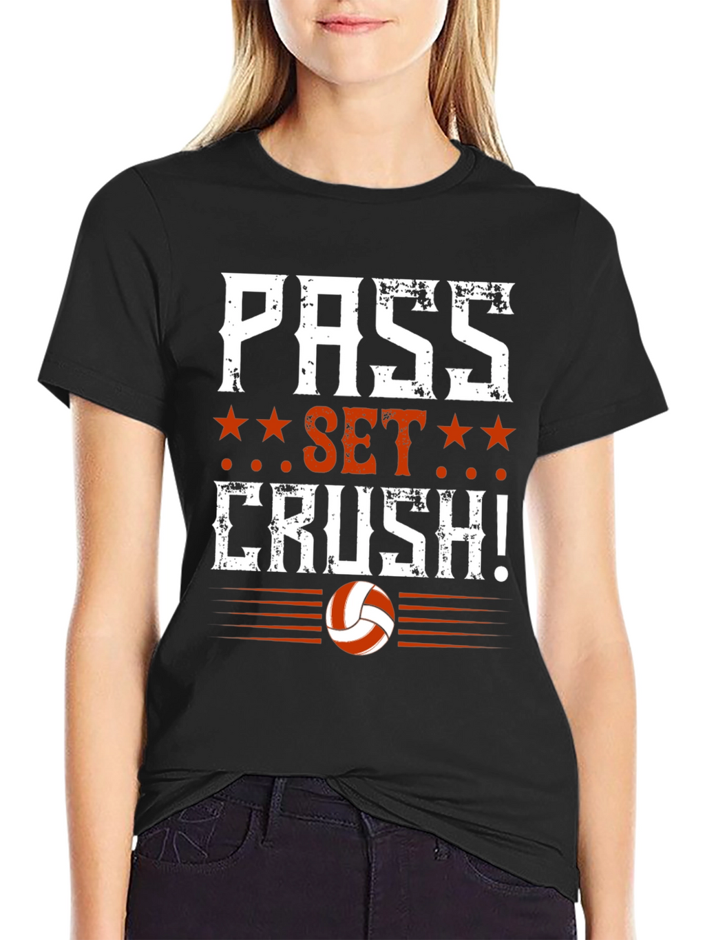 Volleyball Pass Set Crush Graphic T-Shirt