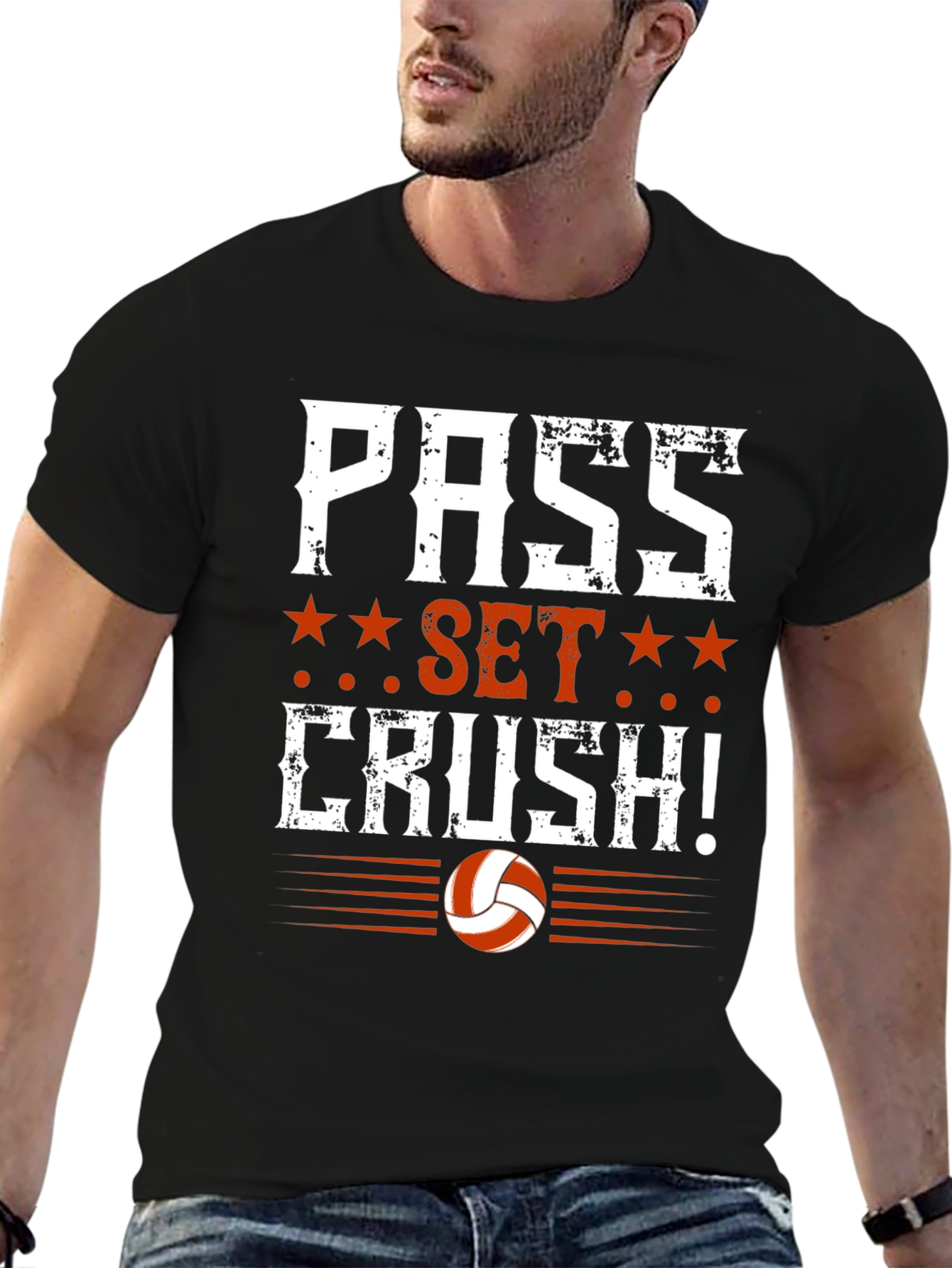 Volleyball Pass Set Crush Graphic T-Shirt