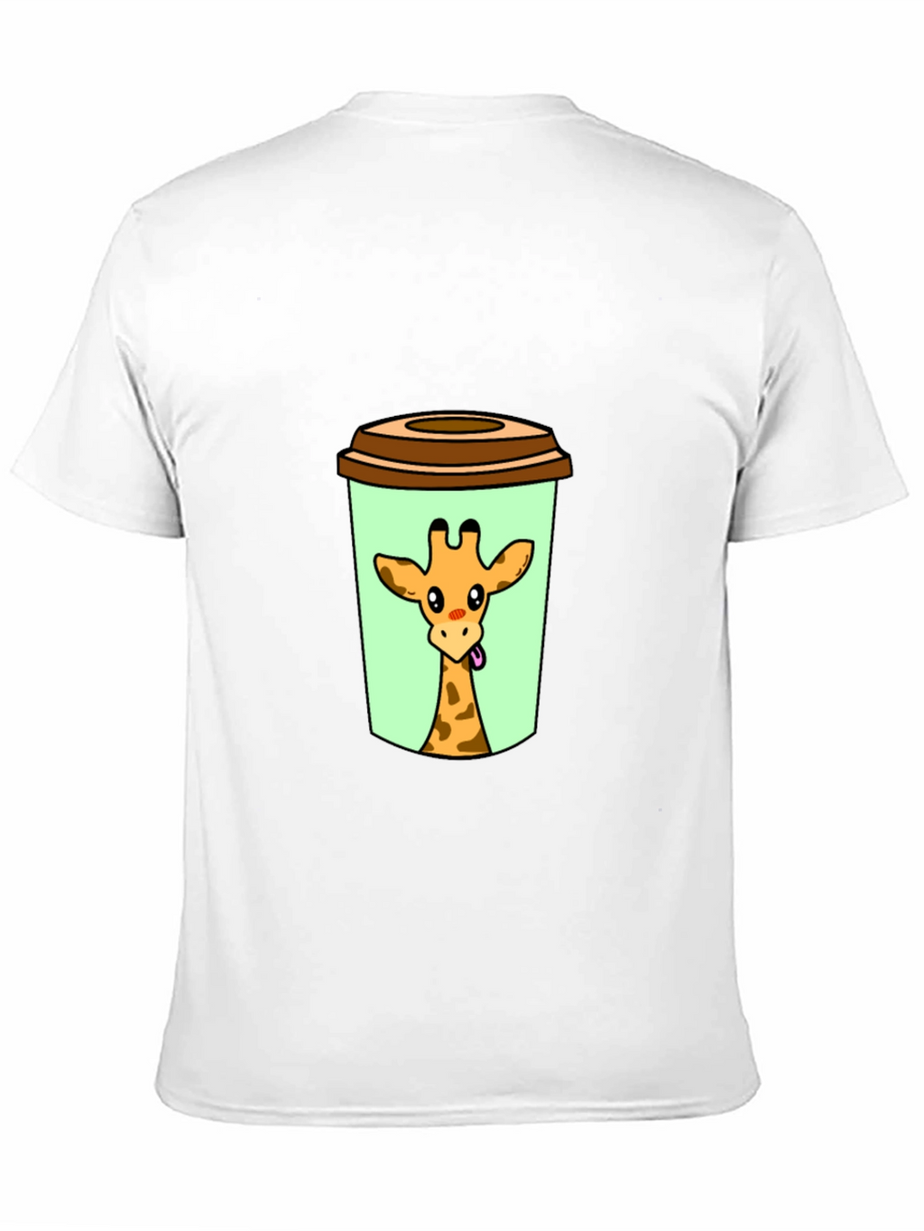 Giraffe in Cup Graphic Tee - Novelty Animal Shirt