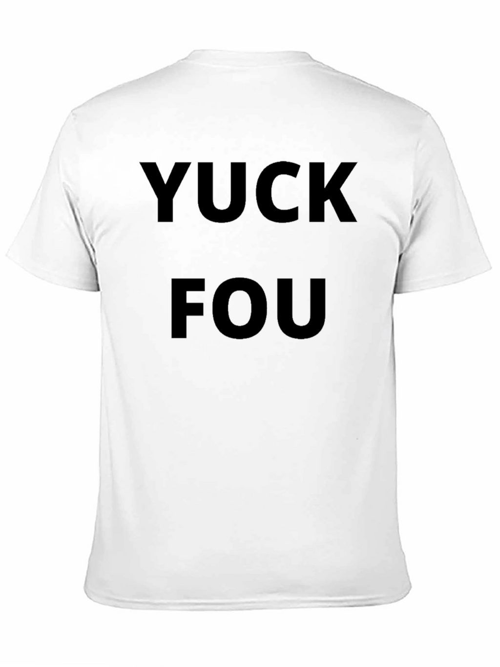 YUCK FOU Graphic Black T-Shirt Crew Neck Casual Wear