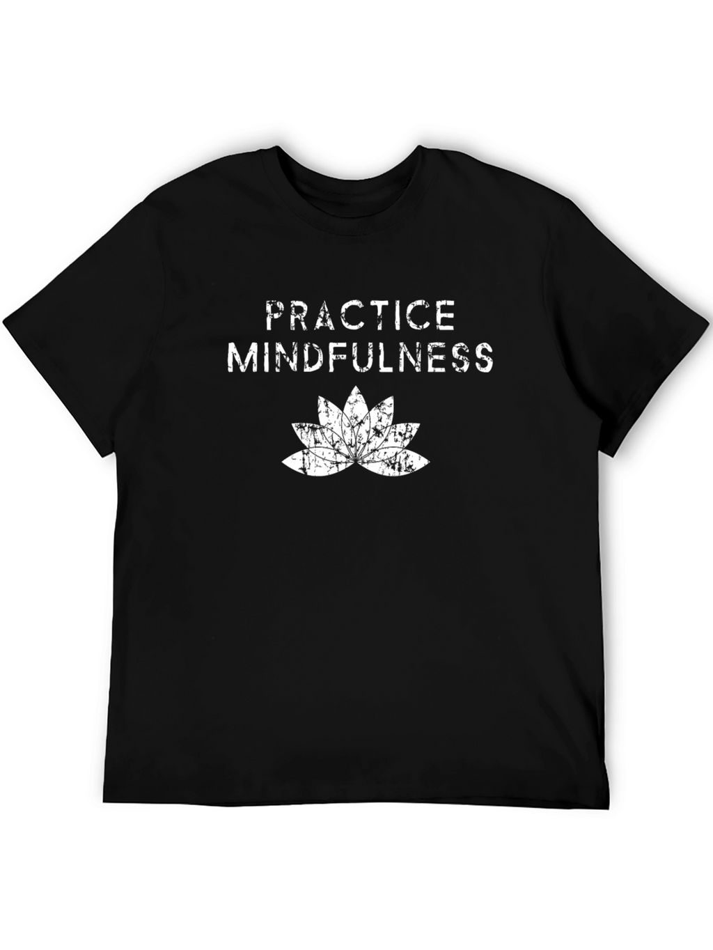 Mindfulness Lotus Graphic T-Shirt - Black