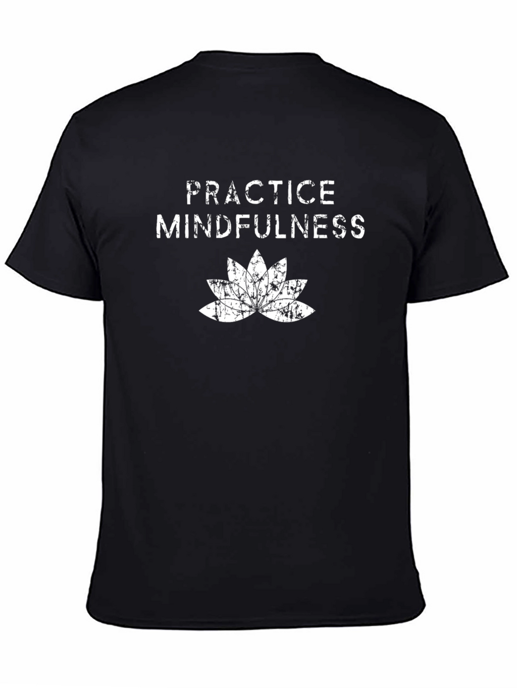 Mindfulness Lotus Graphic T-Shirt - Black