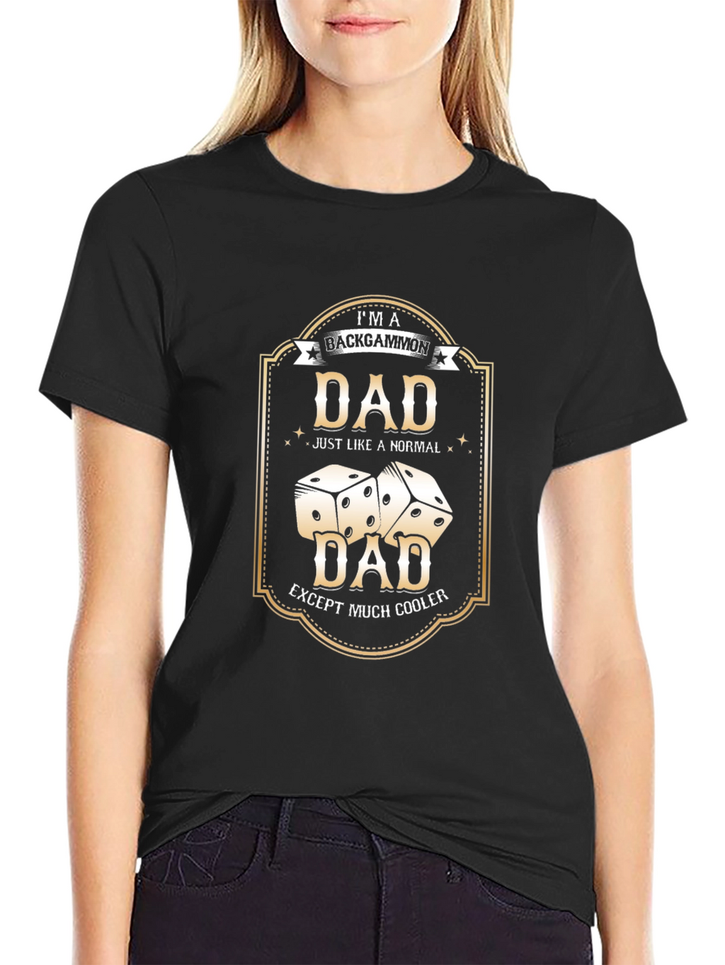 Backgammon Dad T-Shirt - Cooler Than Normal