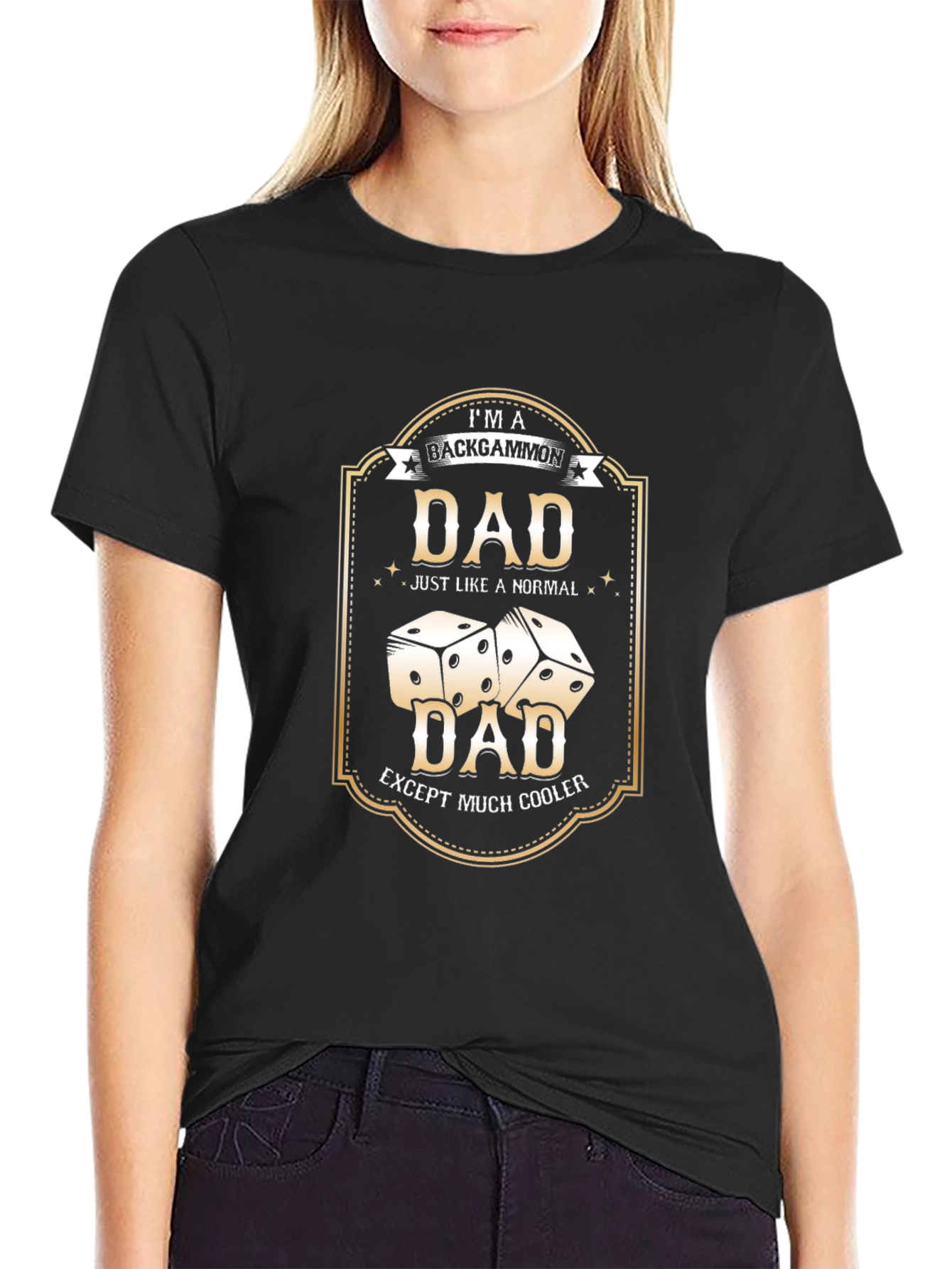 Backgammon Dad T-Shirt - Cooler Than Normal