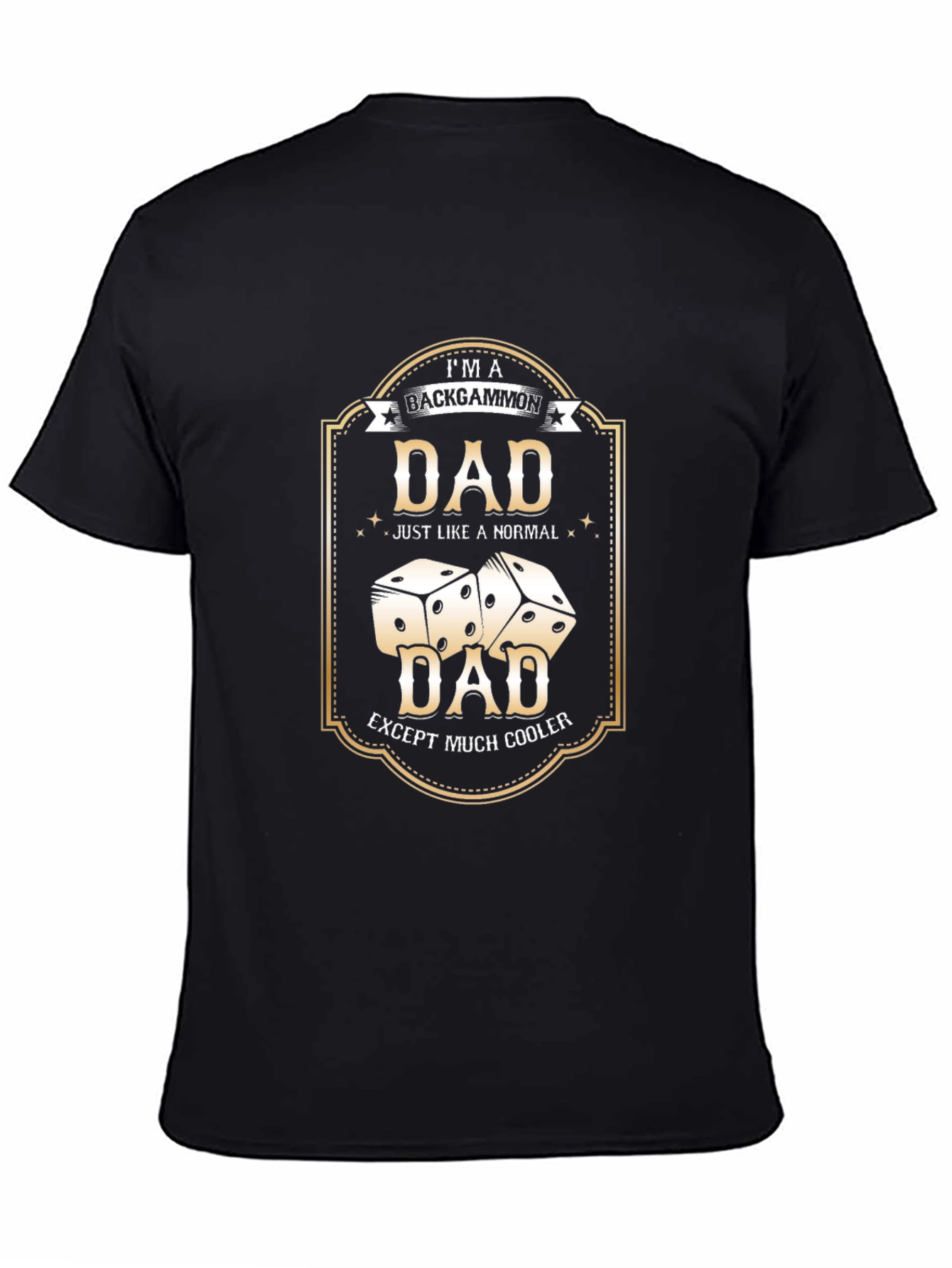 Backgammon Dad T-Shirt - Cooler Than Normal