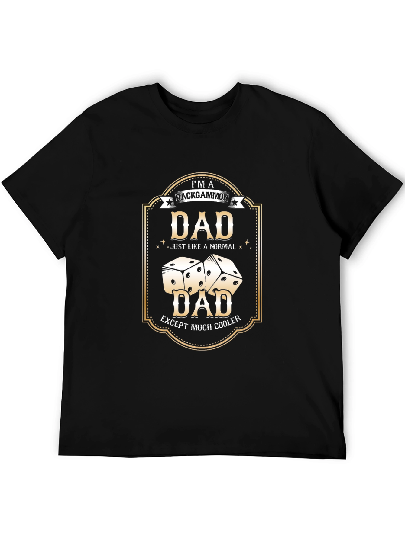 Backgammon Dad T-Shirt - Cooler Than Normal