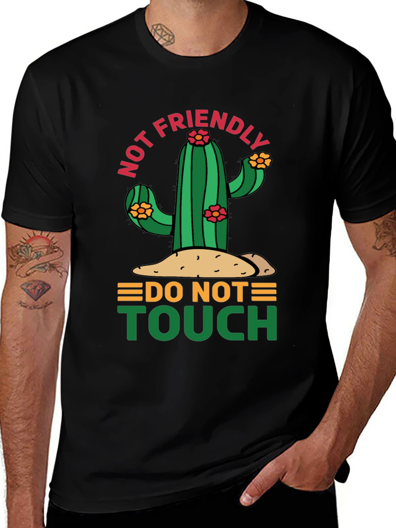 Not Friendly Cactus Graphic Tee