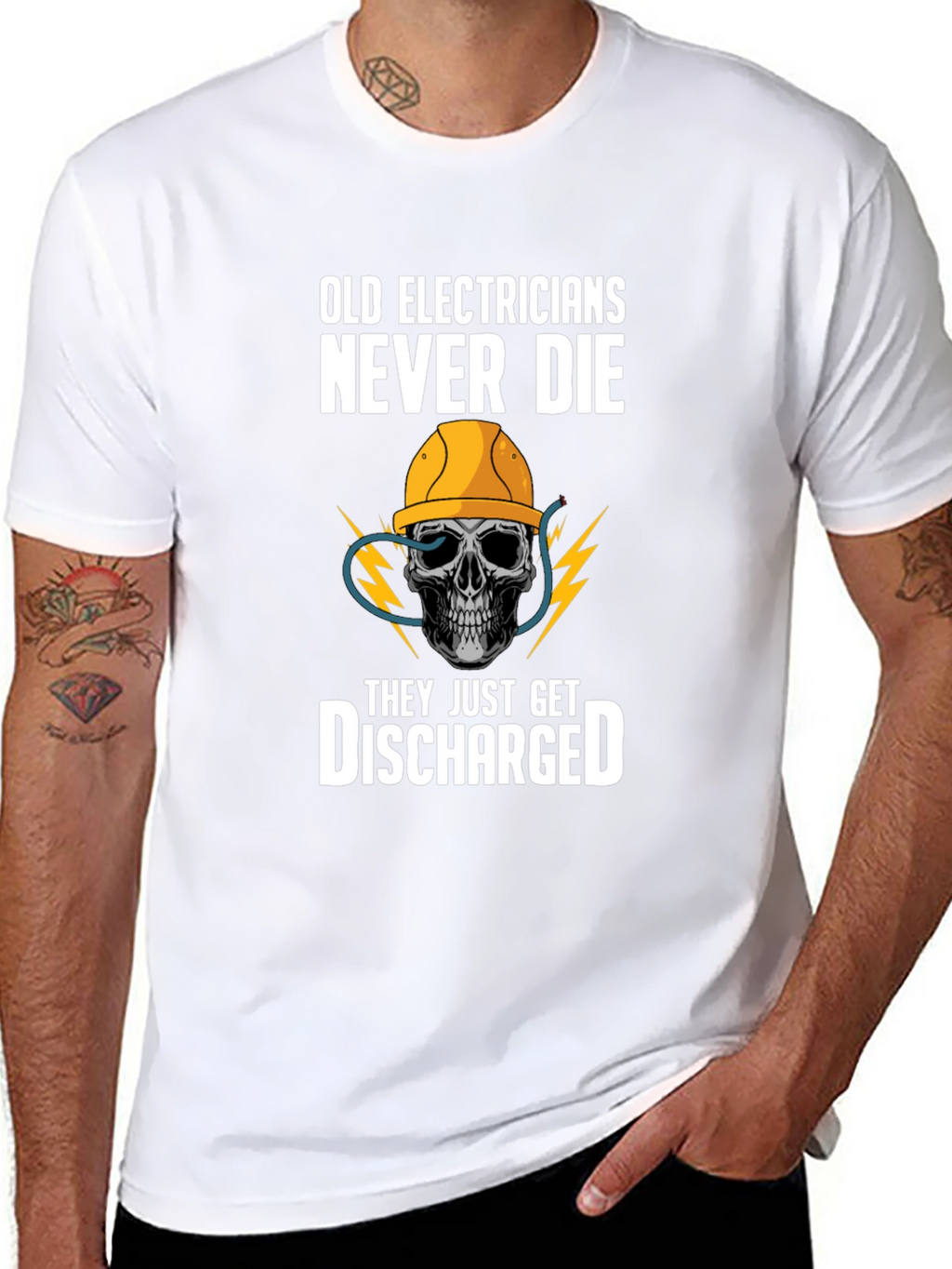 Old Electricians Never Die T-Shirt