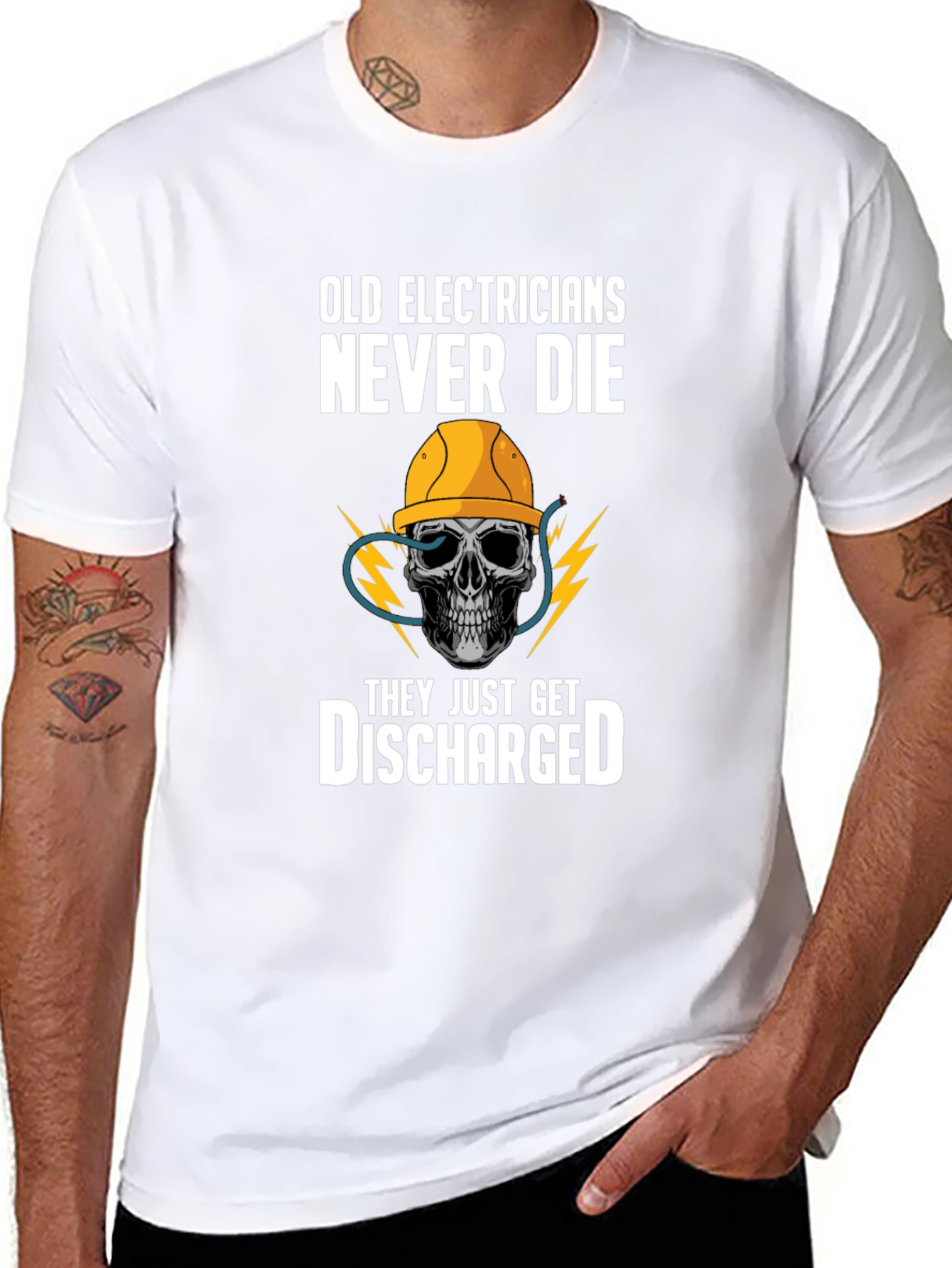 Old Electricians Never Die T-Shirt
