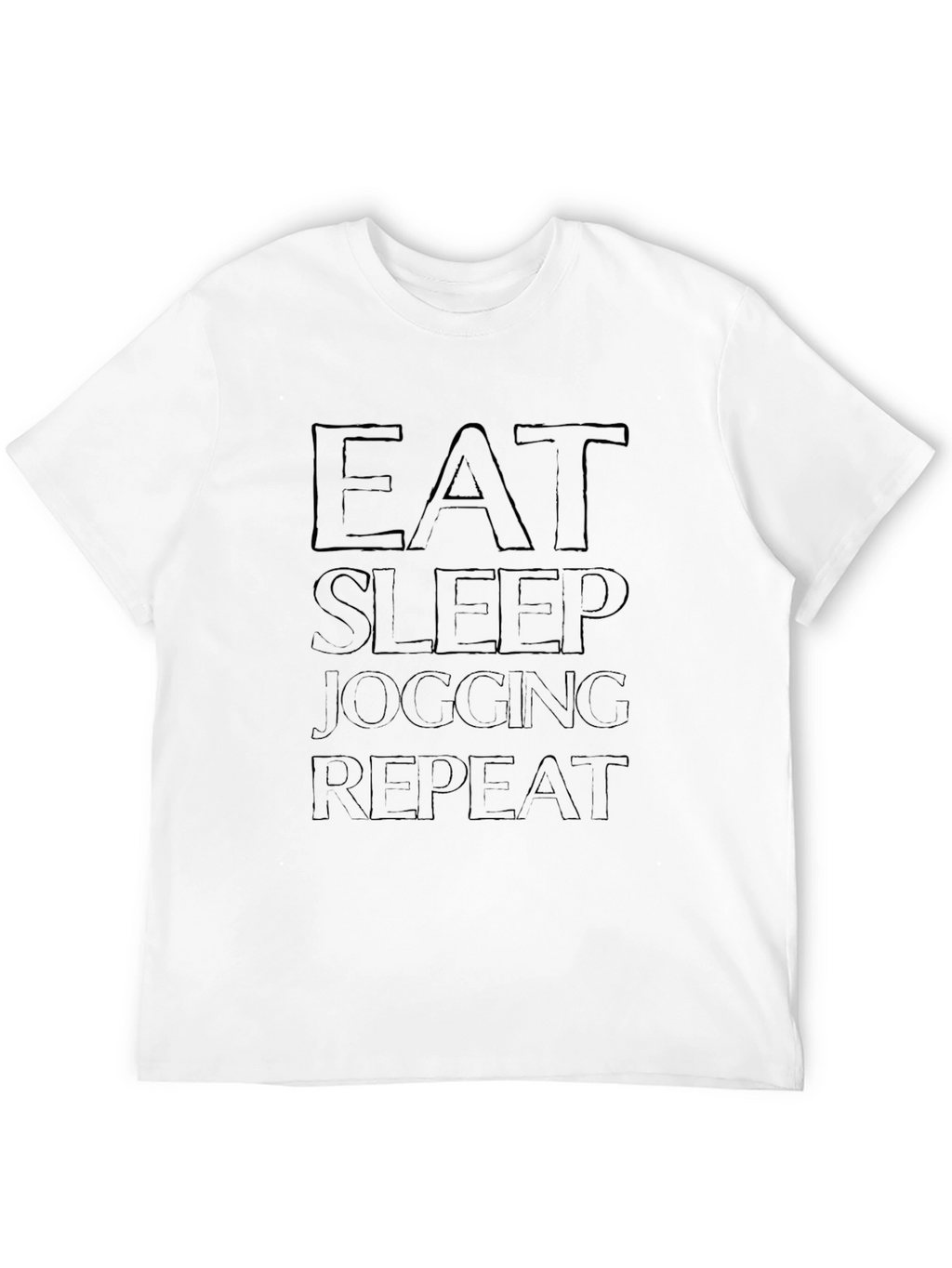 Eat Sleep Jogging Repeat Black Graphic Tee