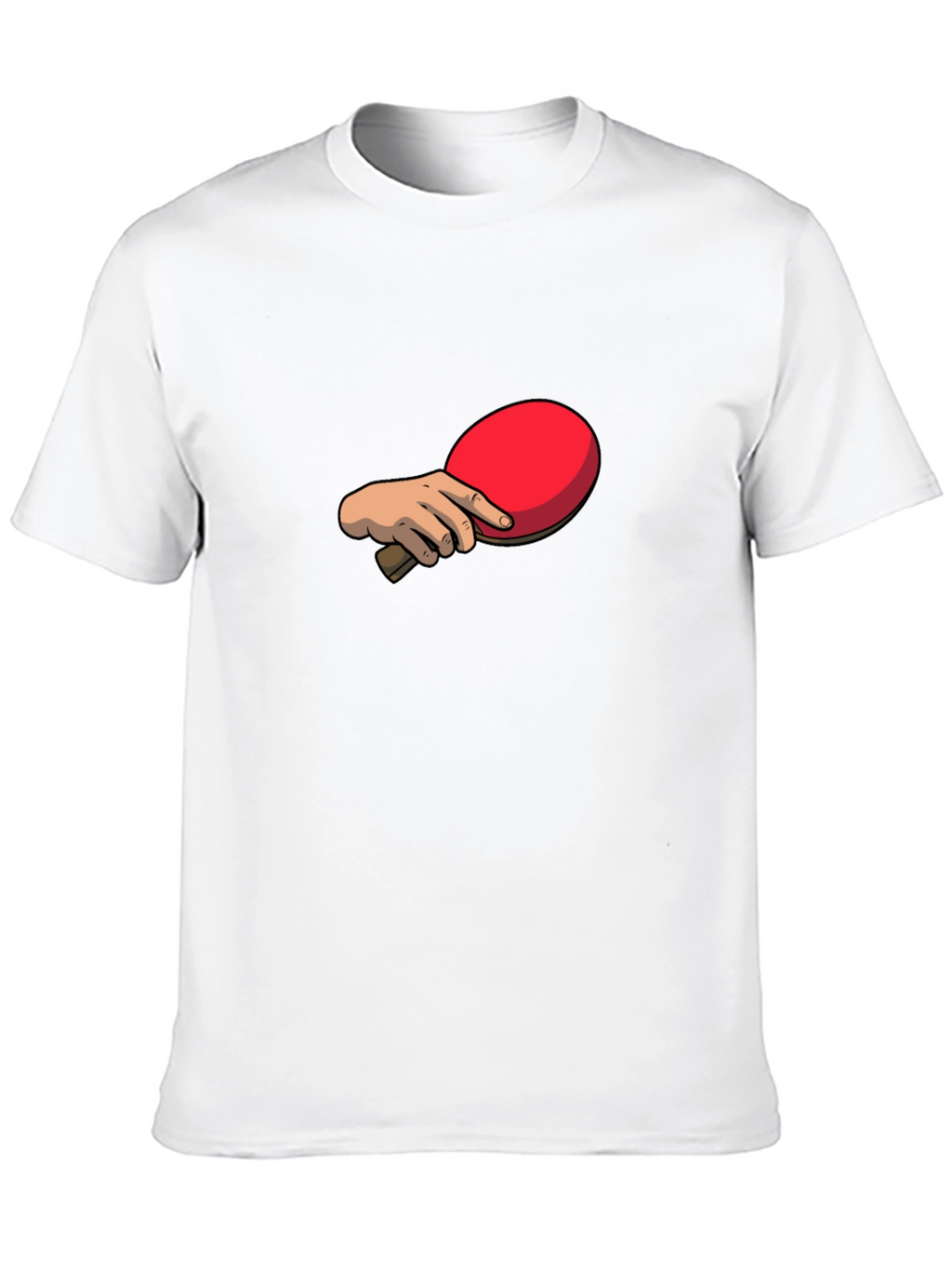 Ping Pong Paddle Graphic Tee - Black Cotton T-Shirt