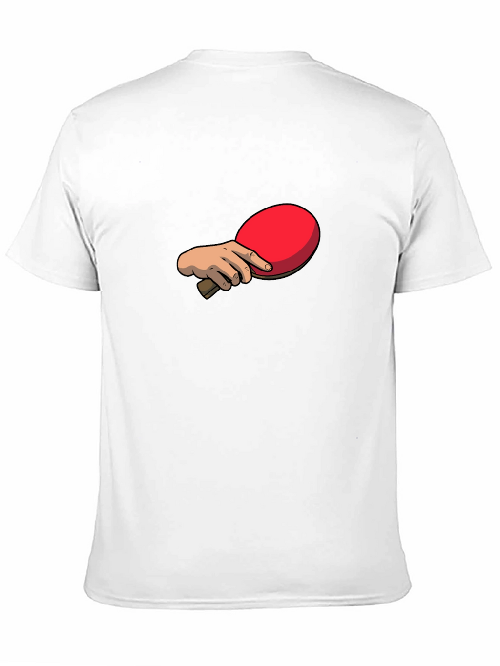 Ping Pong Paddle Graphic Tee - Black Cotton T-Shirt