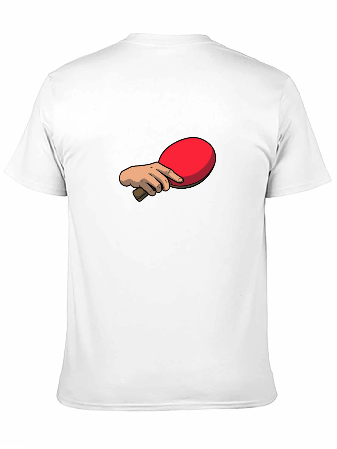 Ping Pong Paddle Graphic Tee - Black Cotton T-Shirt