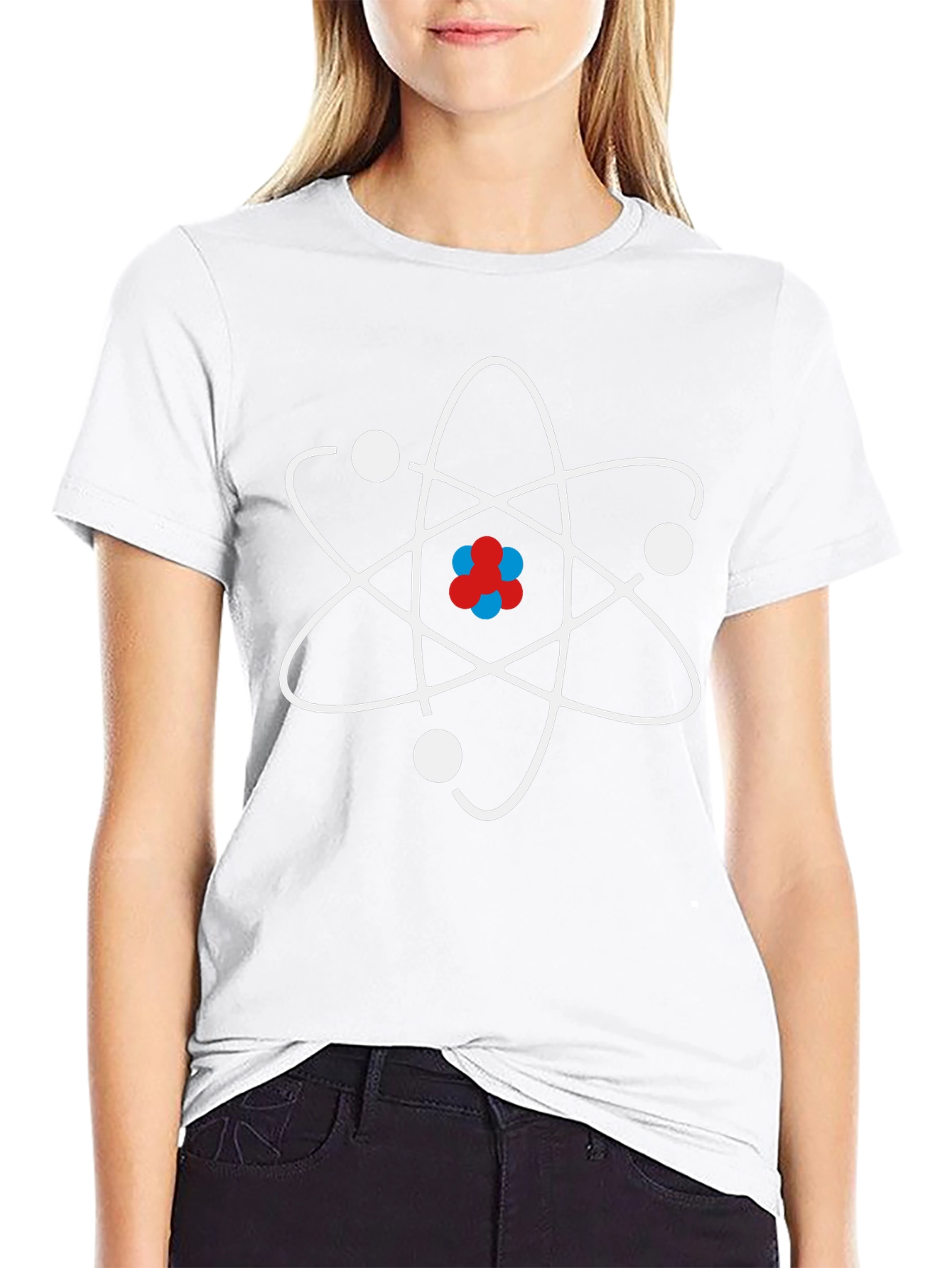 Atom Design Black T-Shirt - Science Geek Style