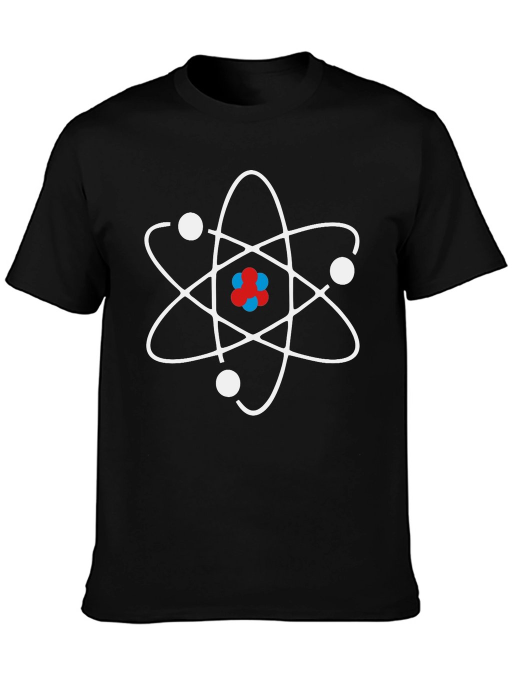 Atom Design Black T-Shirt - Science Geek Style
