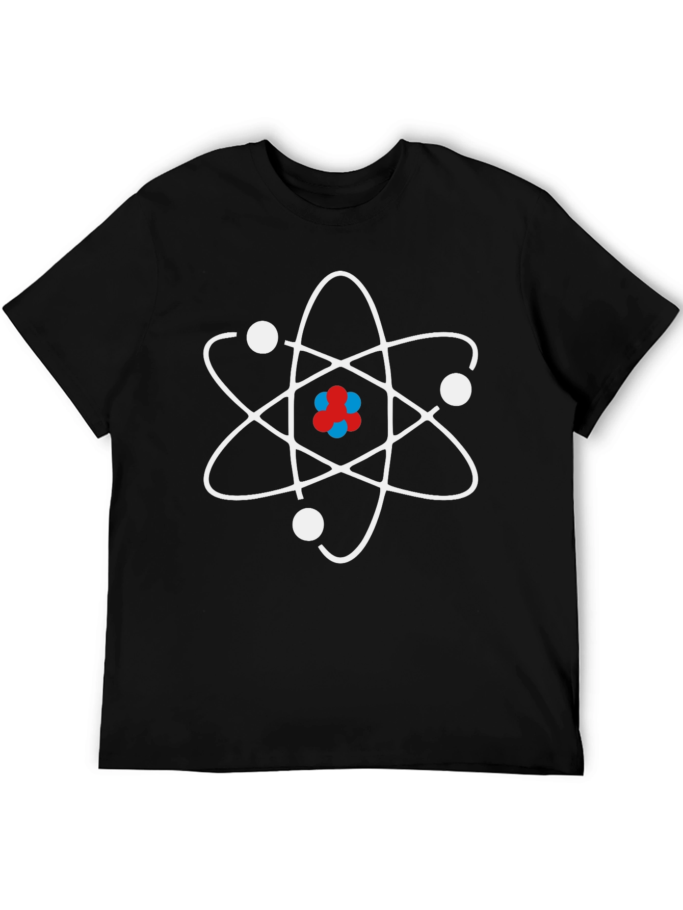 Atom Design Black T-Shirt - Science Geek Style