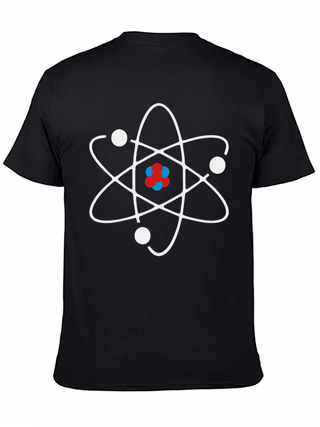 Atom Design Black T-Shirt - Science Geek Style