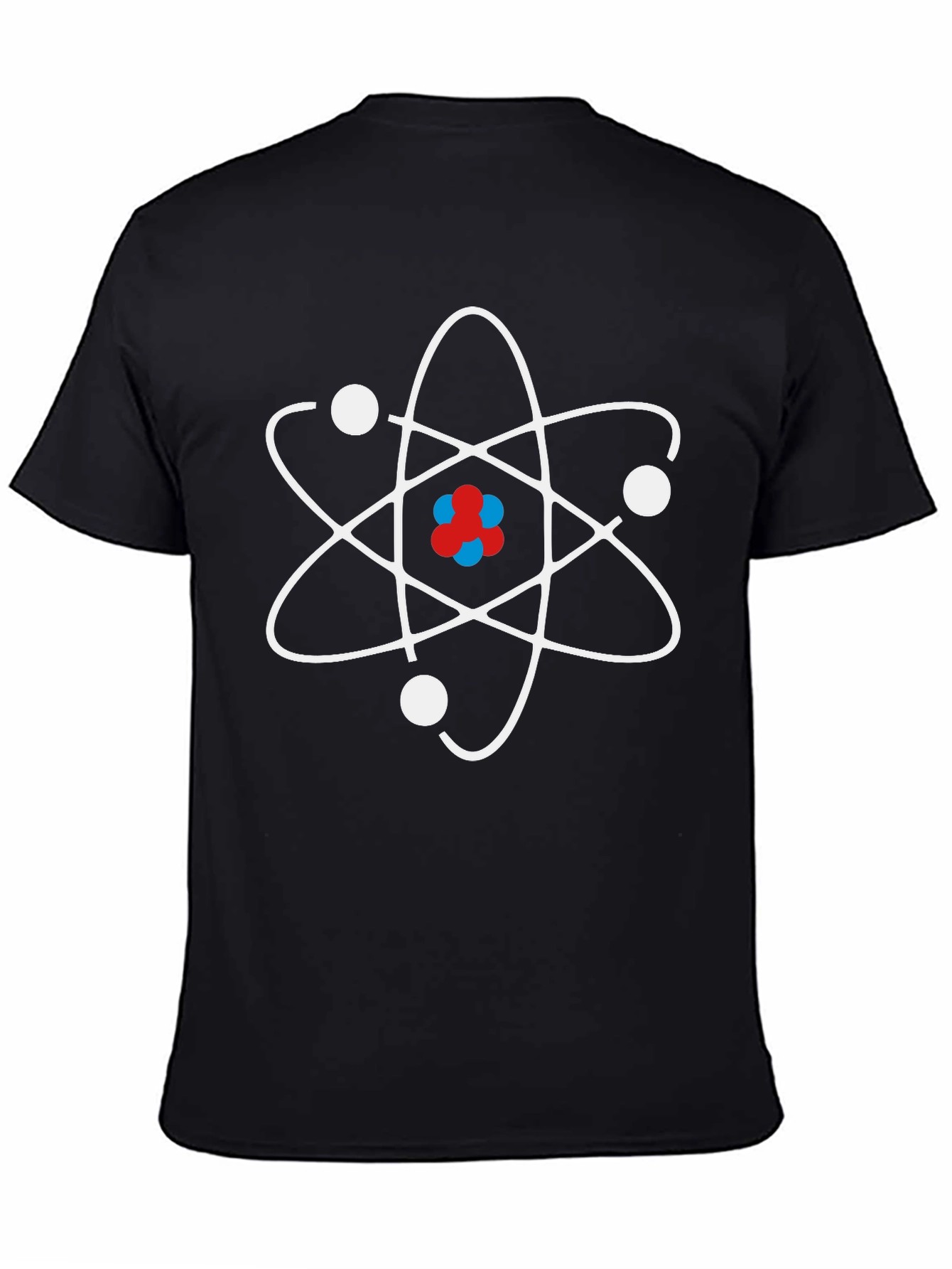 Atom Design Black T-Shirt - Science Geek Style