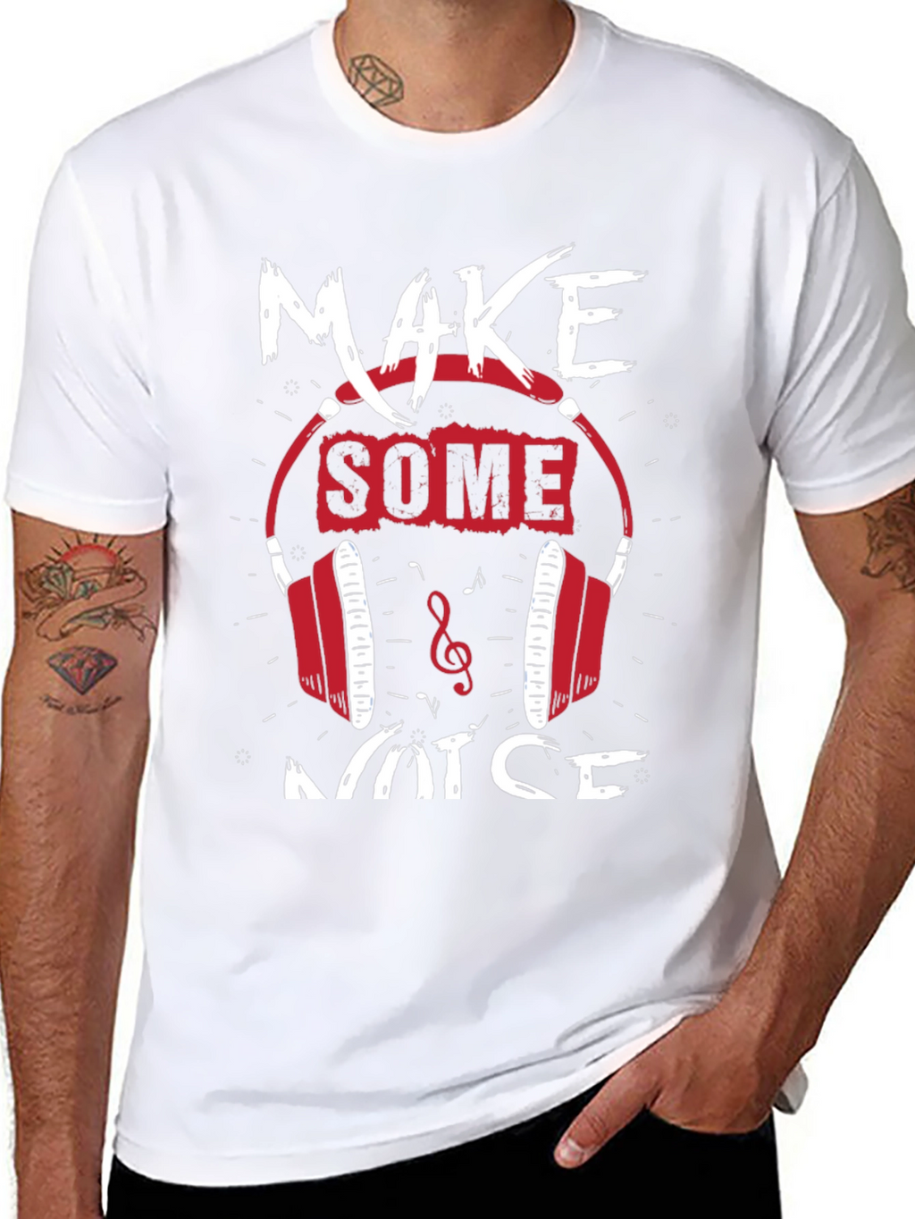 Make Some Noise Graphic Tee - Music Lover Shirt
