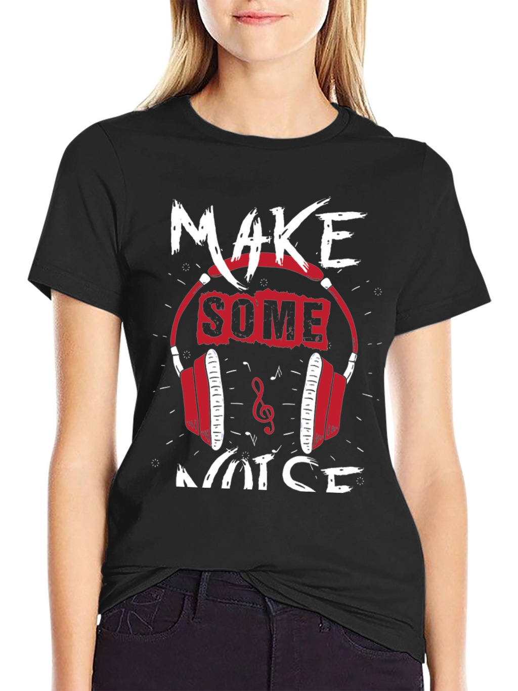 Make Some Noise Graphic Tee - Music Lover Shirt