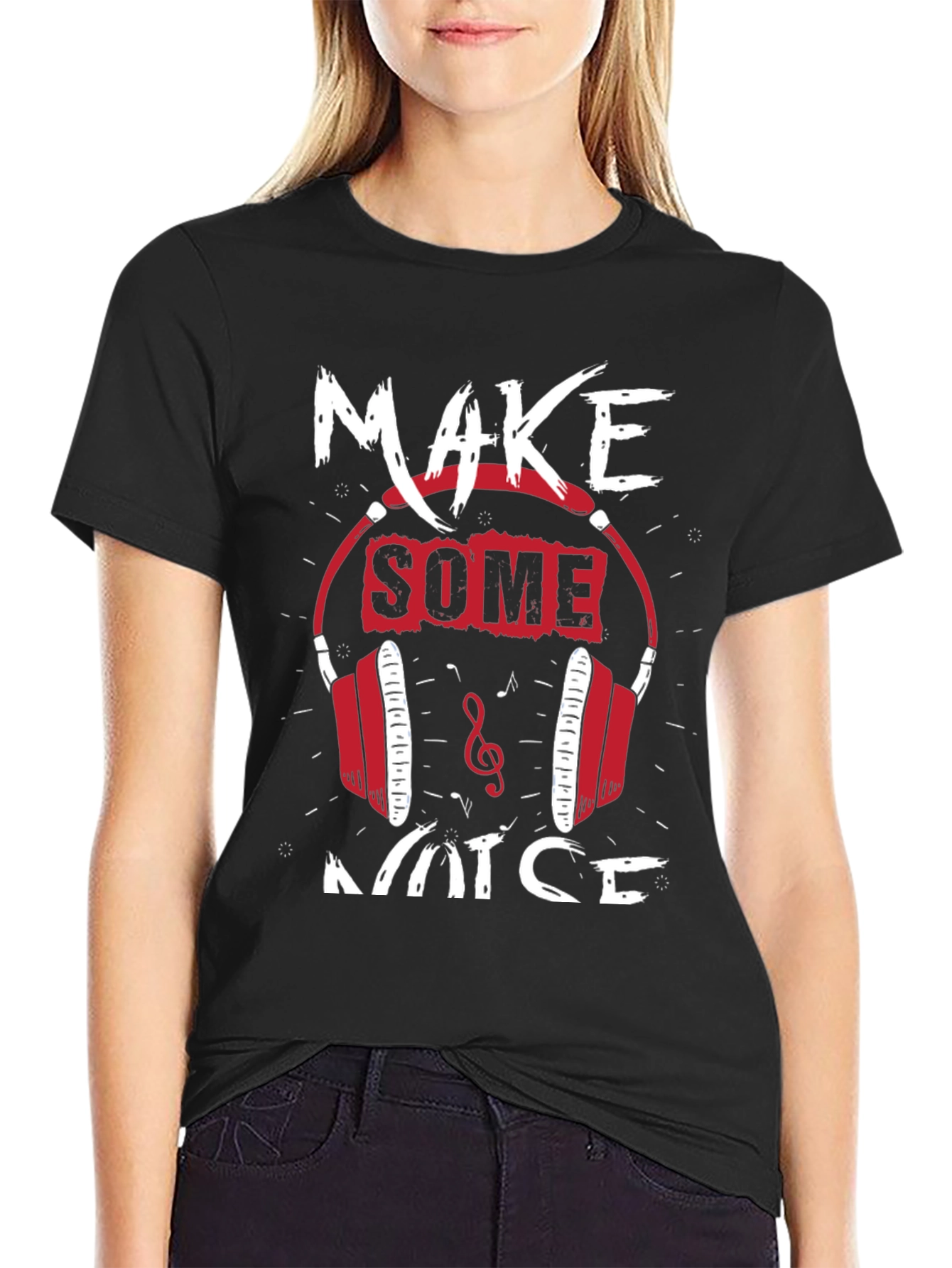 Make Some Noise Graphic Tee - Music Lover Shirt