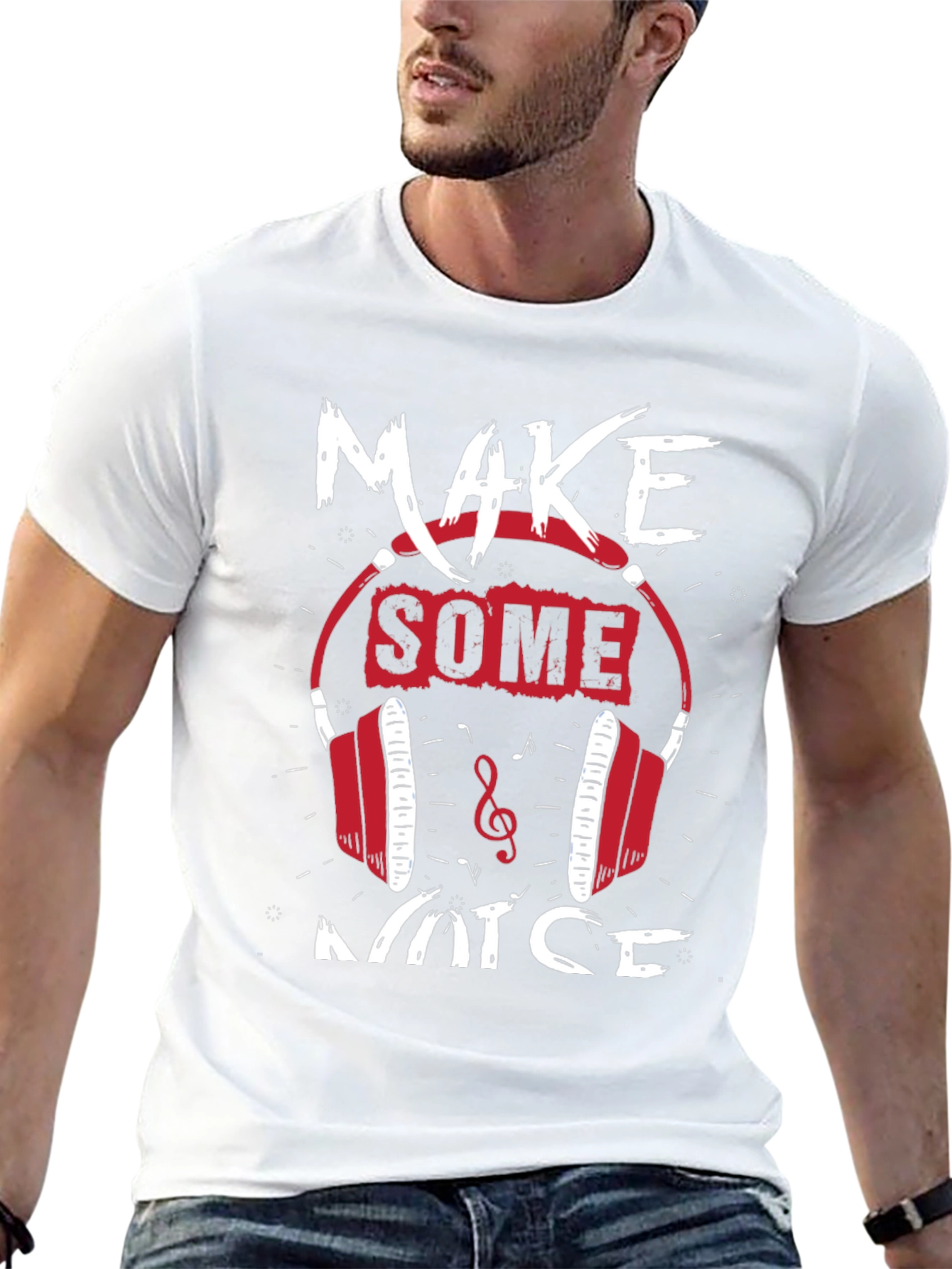 Make Some Noise Graphic Tee - Music Lover Shirt