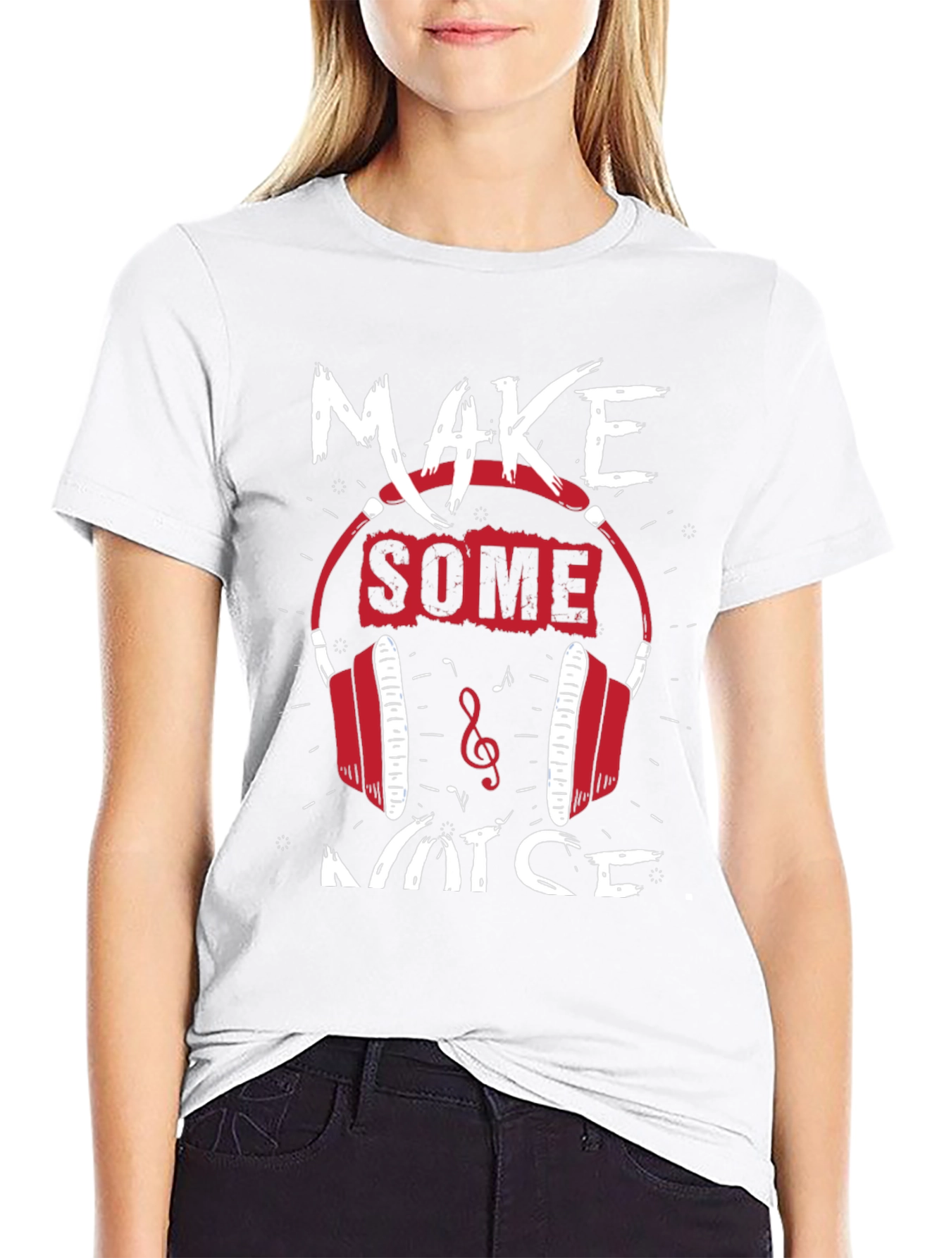 Make Some Noise Graphic Tee - Music Lover Shirt