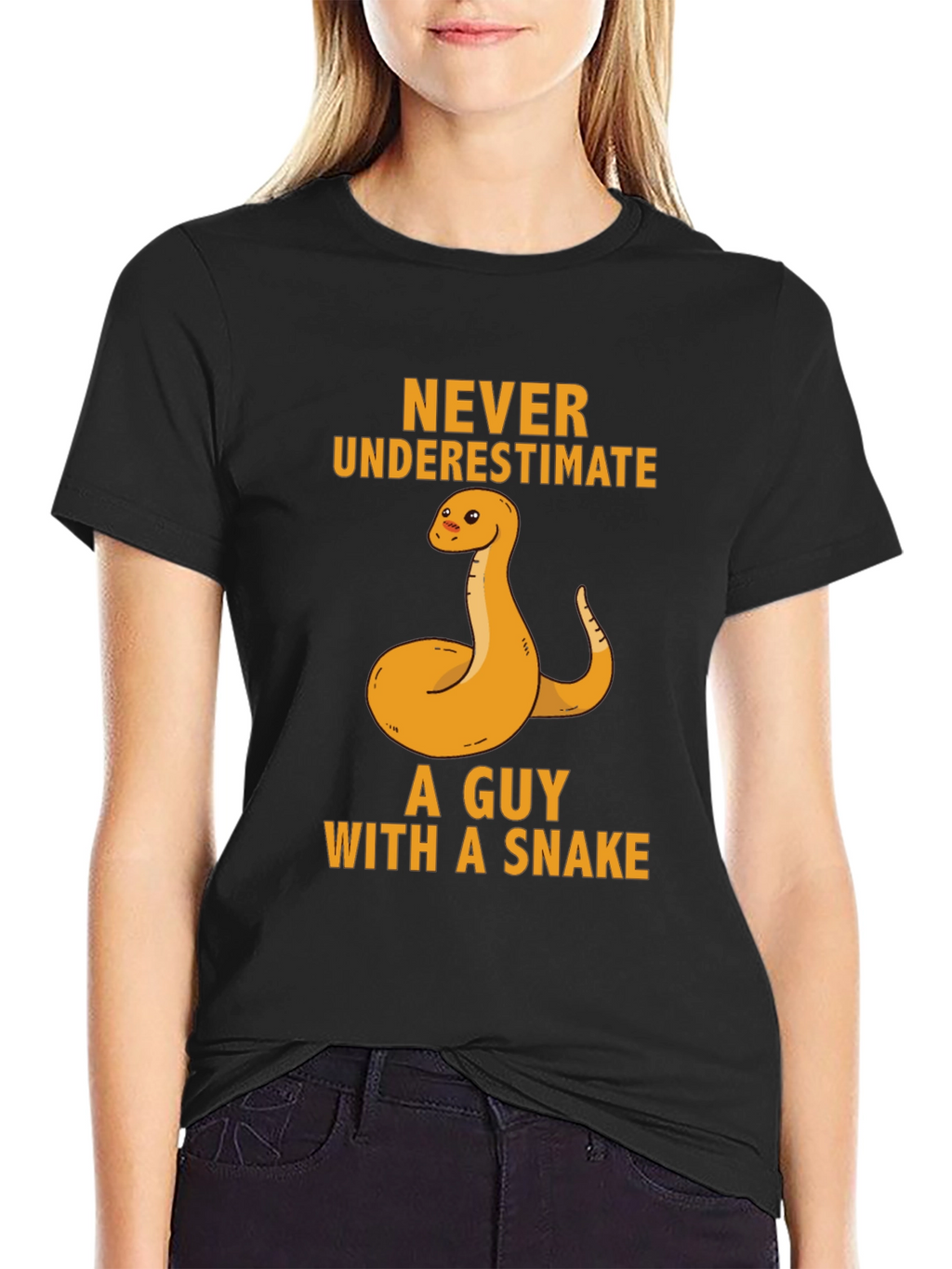 Never Underestimate Guy With Snake T-Shirt