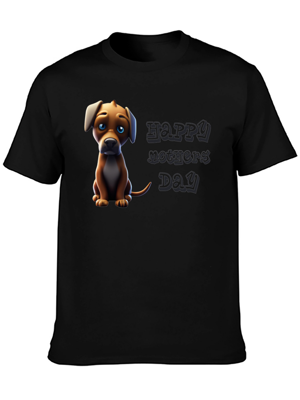 Puppy Happy Mothers Day Graphic Tee