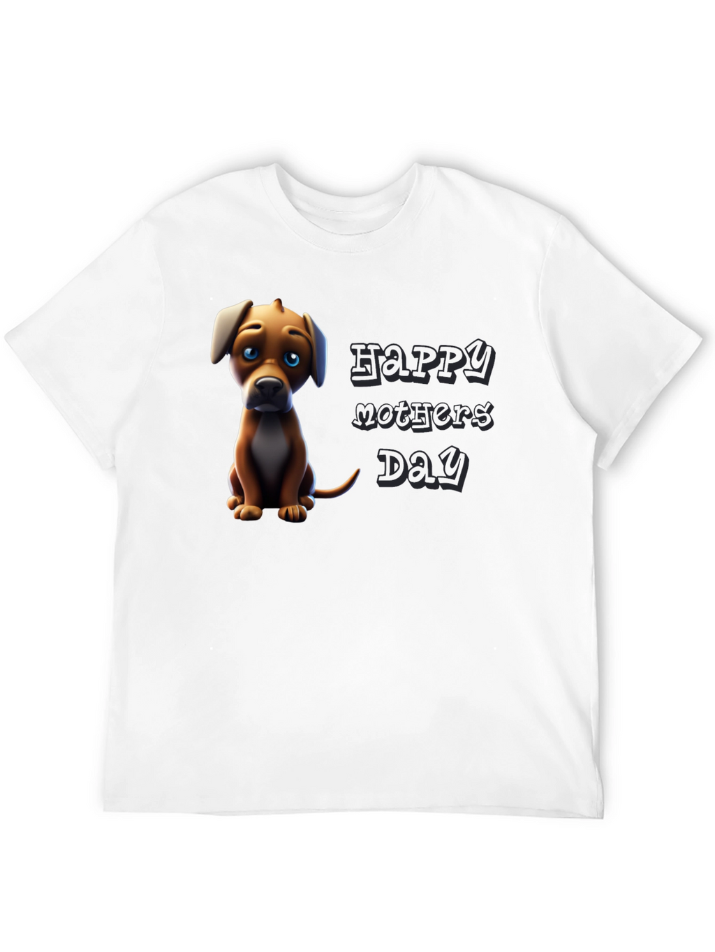 Puppy Happy Mothers Day Graphic Tee