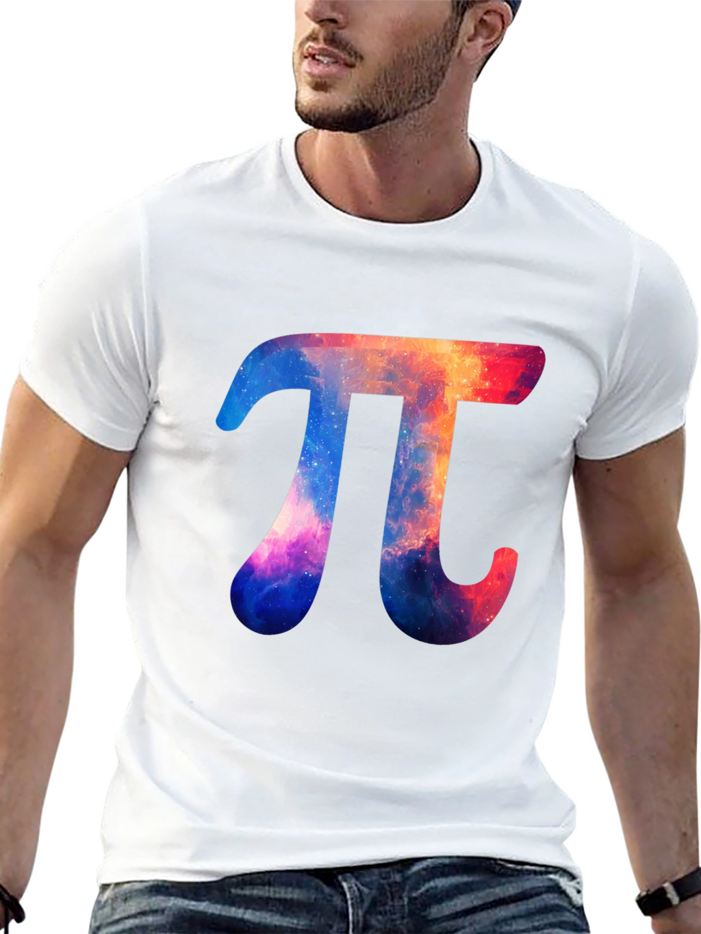 Galaxy Pi Symbol Graphic T-Shirt