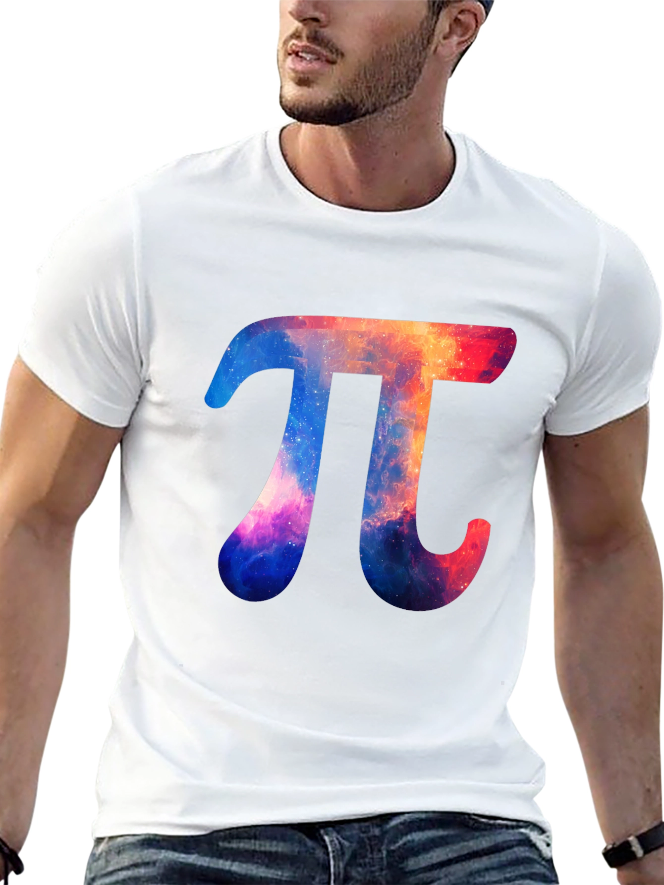Galaxy Pi Symbol Graphic T-Shirt